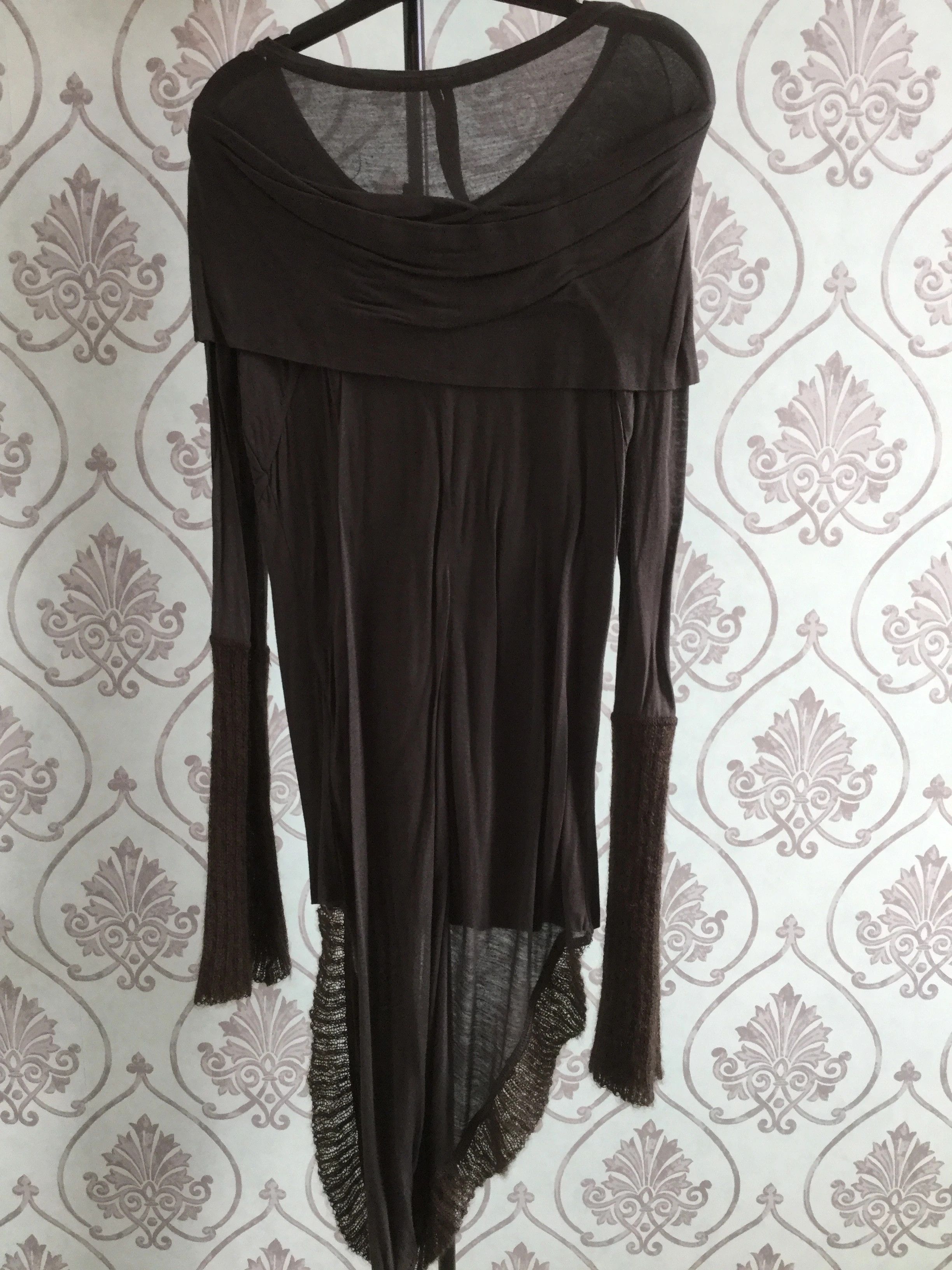 Ilaria Nistri Asymmetric long top.Like Rick Owens or Ann Demeulemeester Size M / US 6-8 / IT 42-44 - 3 Thumbnail