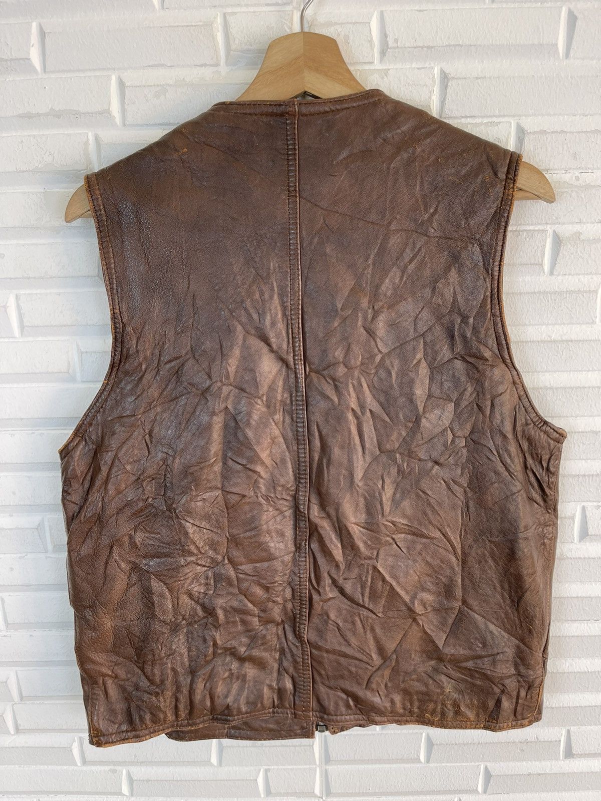 Branded Leather Vtg Leather Vest HAMILTON Multipockets Utility Size US M / EU 48-50 / 2 - 4 Thumbnail