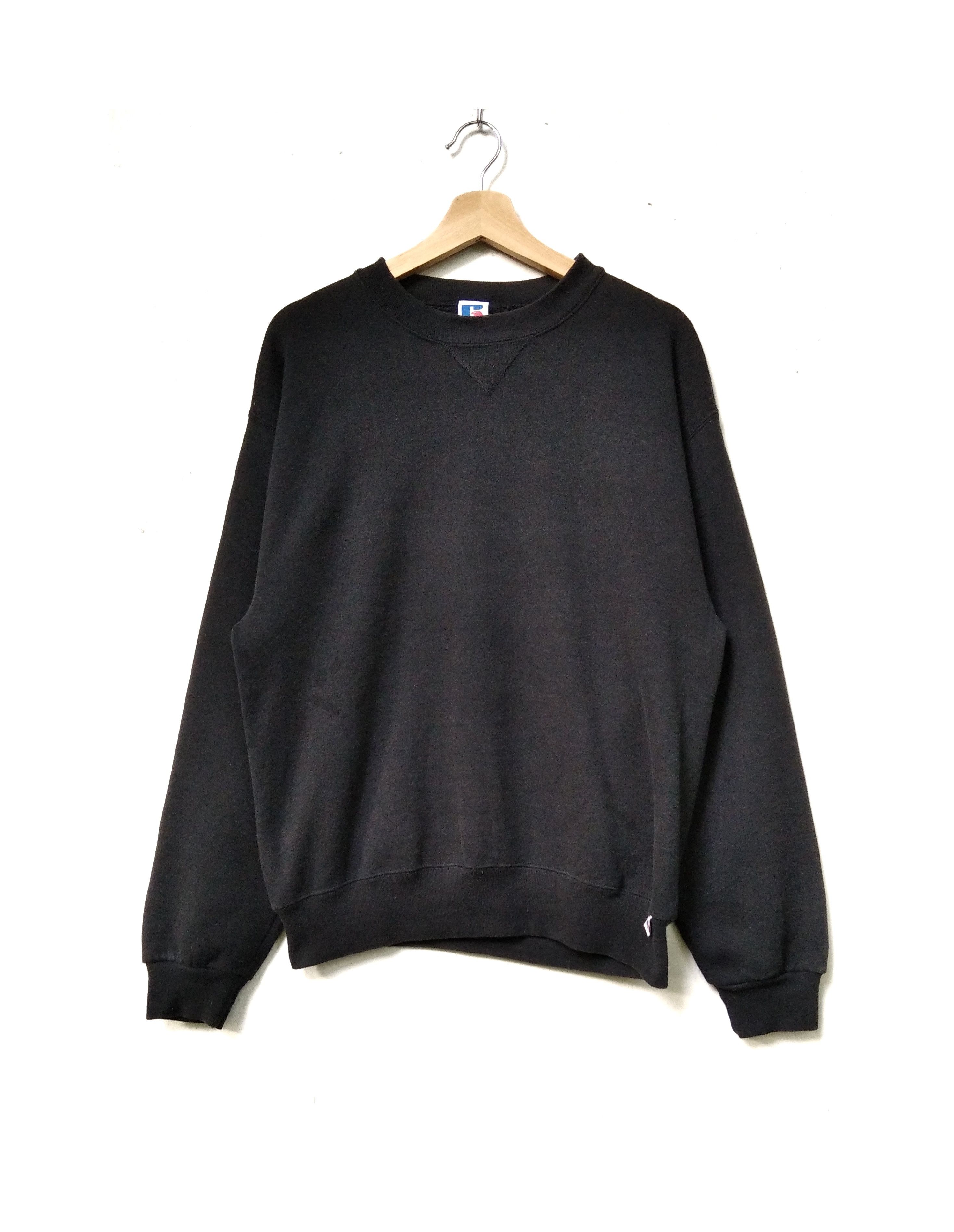 Vintage Russel Athlentic Plain Black Sweatshirt