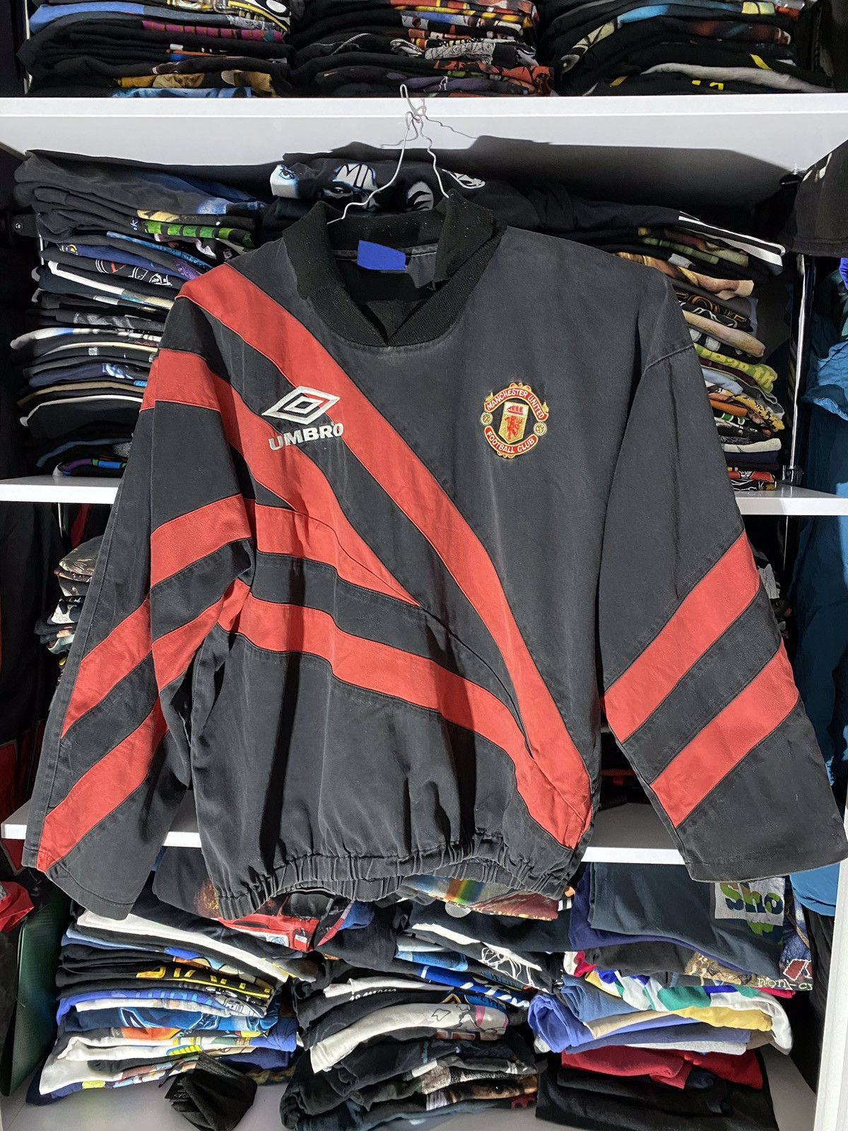1992/93 MANCHESTER UNITED Vintage Umbro Bomber Jacket (XL/XXL) Cantona -  Football Shirt Collective