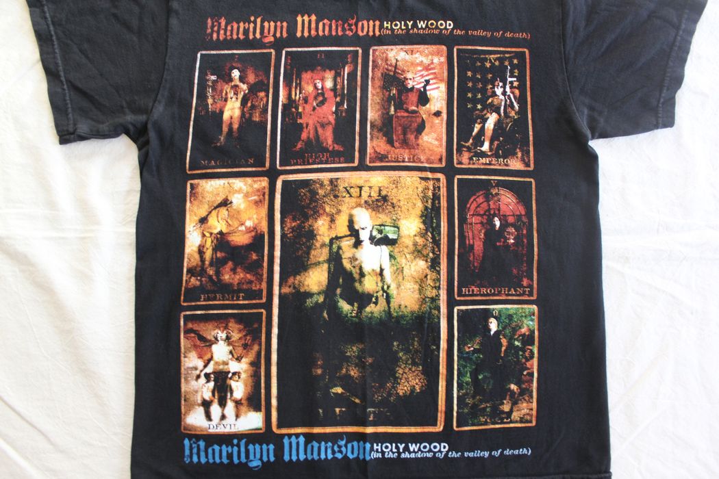 Vintage Vintage Marilyn Manson Hollywood Tarot card t shirt 2000