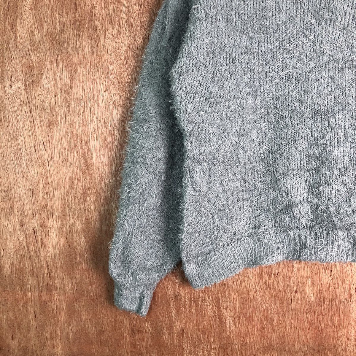 Homespun Knitwear GU Grey Shag Shaggy Fur Mohair Knitwear #6517 Size US M / EU 48-50 / 2 - 4 Thumbnail