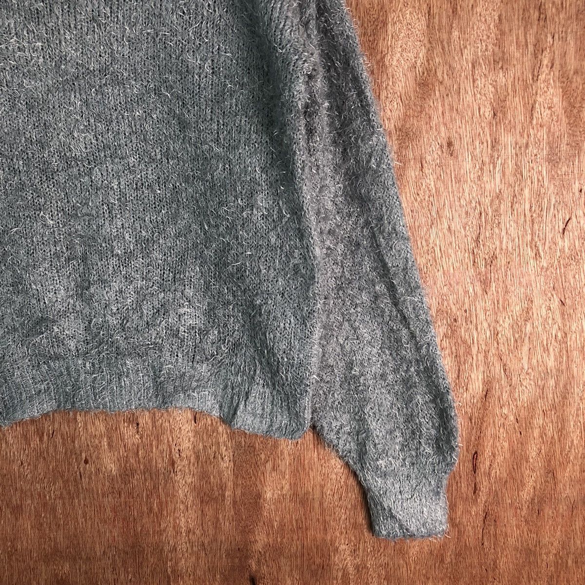 Homespun Knitwear GU Grey Shag Shaggy Fur Mohair Knitwear #6517 Size US M / EU 48-50 / 2 - 5 Thumbnail