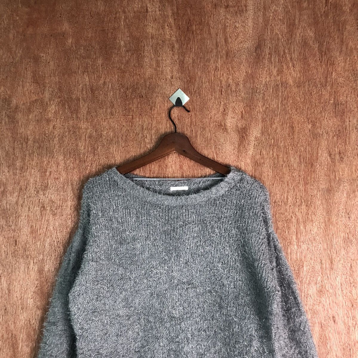 Homespun Knitwear GU Grey Shag Shaggy Fur Mohair Knitwear #6517 Size US M / EU 48-50 / 2 - 2 Thumbnail