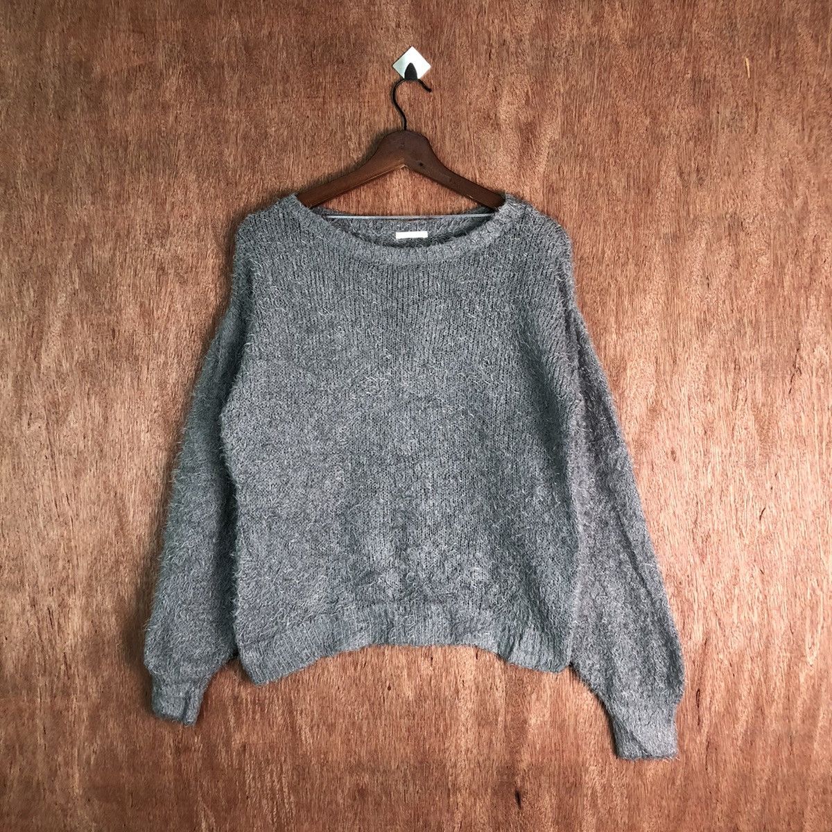 Homespun Knitwear GU Grey Shag Shaggy Fur Mohair Knitwear #6517 Size US M / EU 48-50 / 2 - 1 Thumbnail