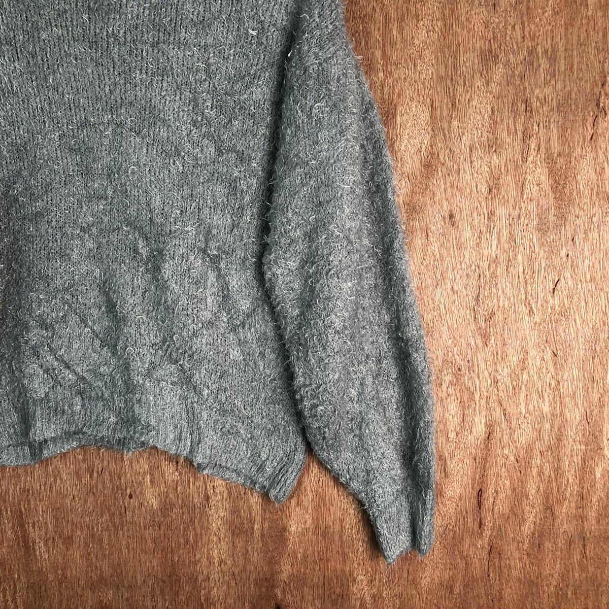 Homespun Knitwear GU Grey Shag Shaggy Fur Mohair Knitwear #6517 Size US M / EU 48-50 / 2 - 11 Thumbnail