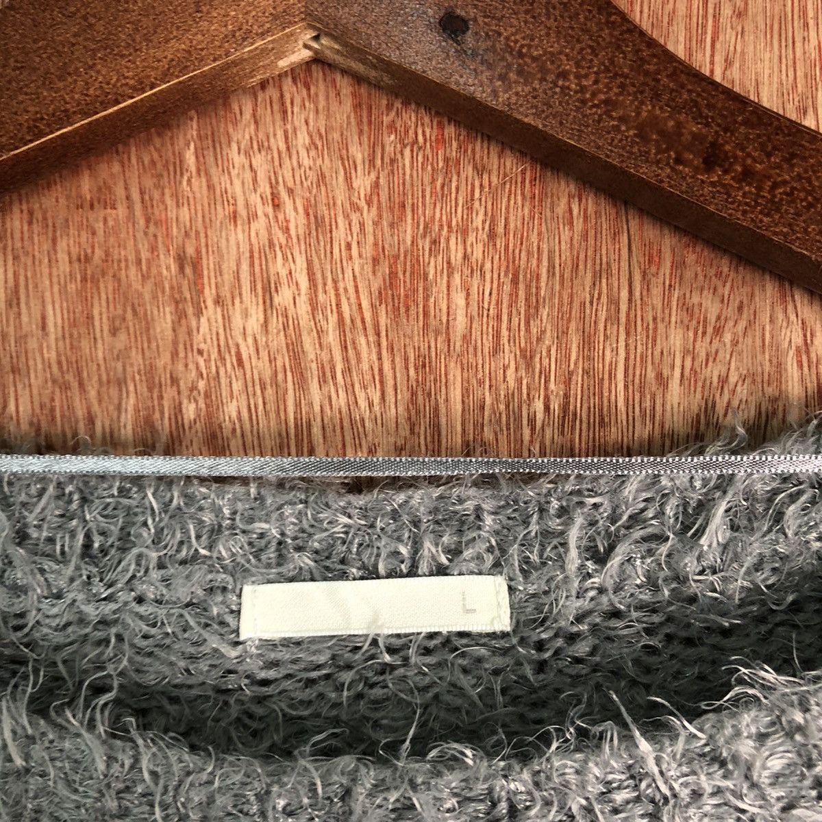 Homespun Knitwear GU Grey Shag Shaggy Fur Mohair Knitwear #6517 Size US M / EU 48-50 / 2 - 7 Thumbnail
