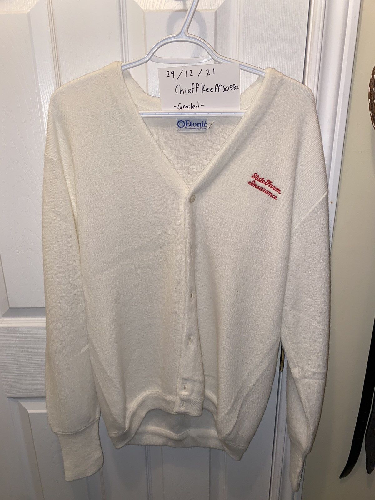 Vintage Vintage Statefarm Insurance White Cardigan Grailed