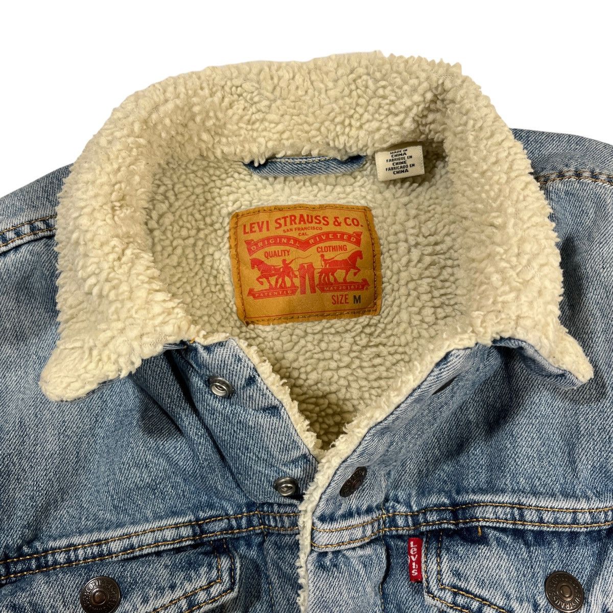 Levi's × Vintage Vintage Levi’s Fleece Lined Denim Jacket Size US M / EU 48-50 / 2 - 2 Thumbnail