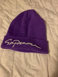 Supreme Classic Script Beanie | Grailed