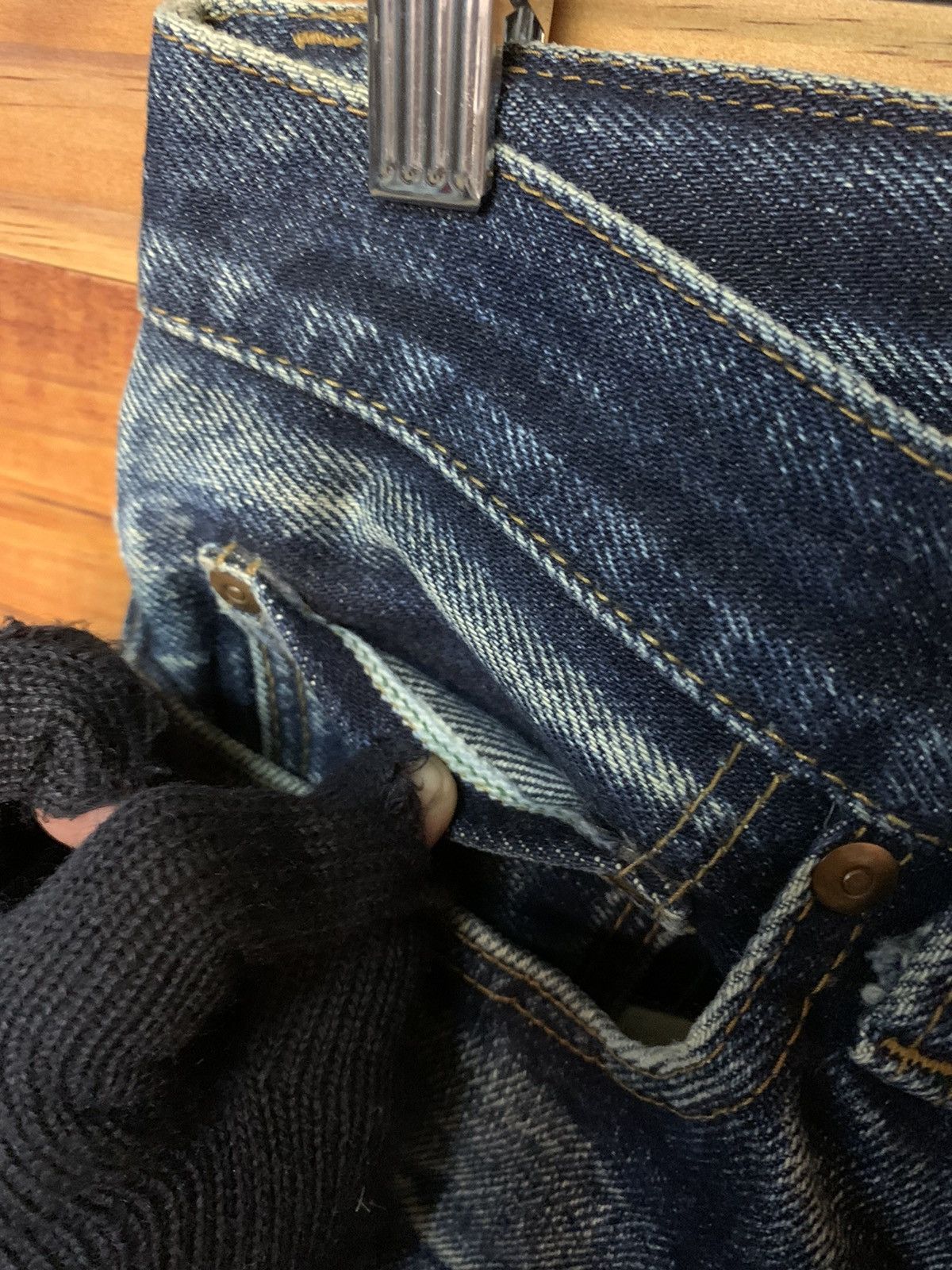 KOJIMA GENES Vintage Kojima Genes Japan Blue Wash Out Denim Jeans 19oz Size US 32 / EU 48 - 7 Thumbnail