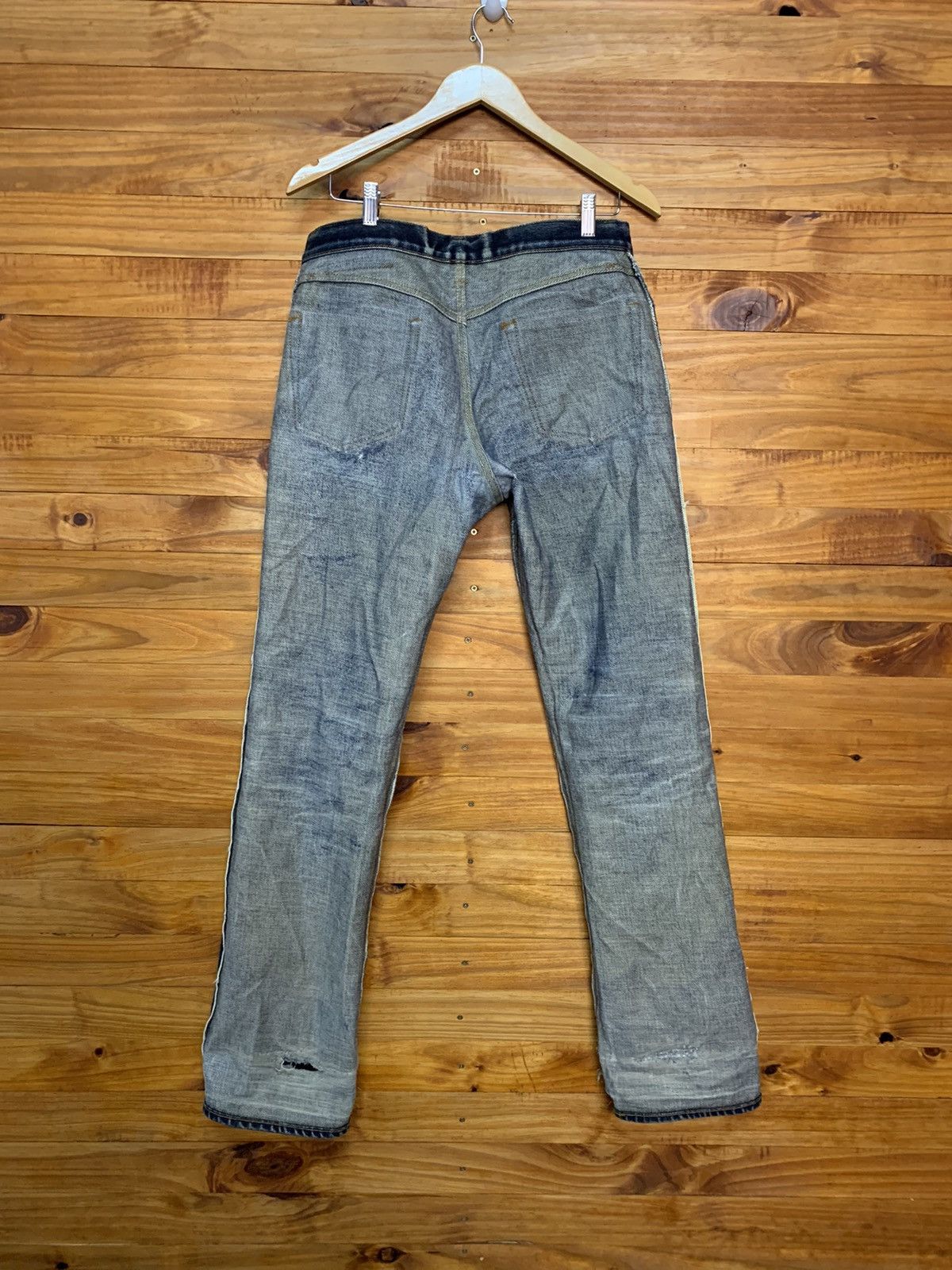 KOJIMA GENES Vintage Kojima Genes Japan Blue Wash Out Denim Jeans 19oz Size US 32 / EU 48 - 18 Thumbnail
