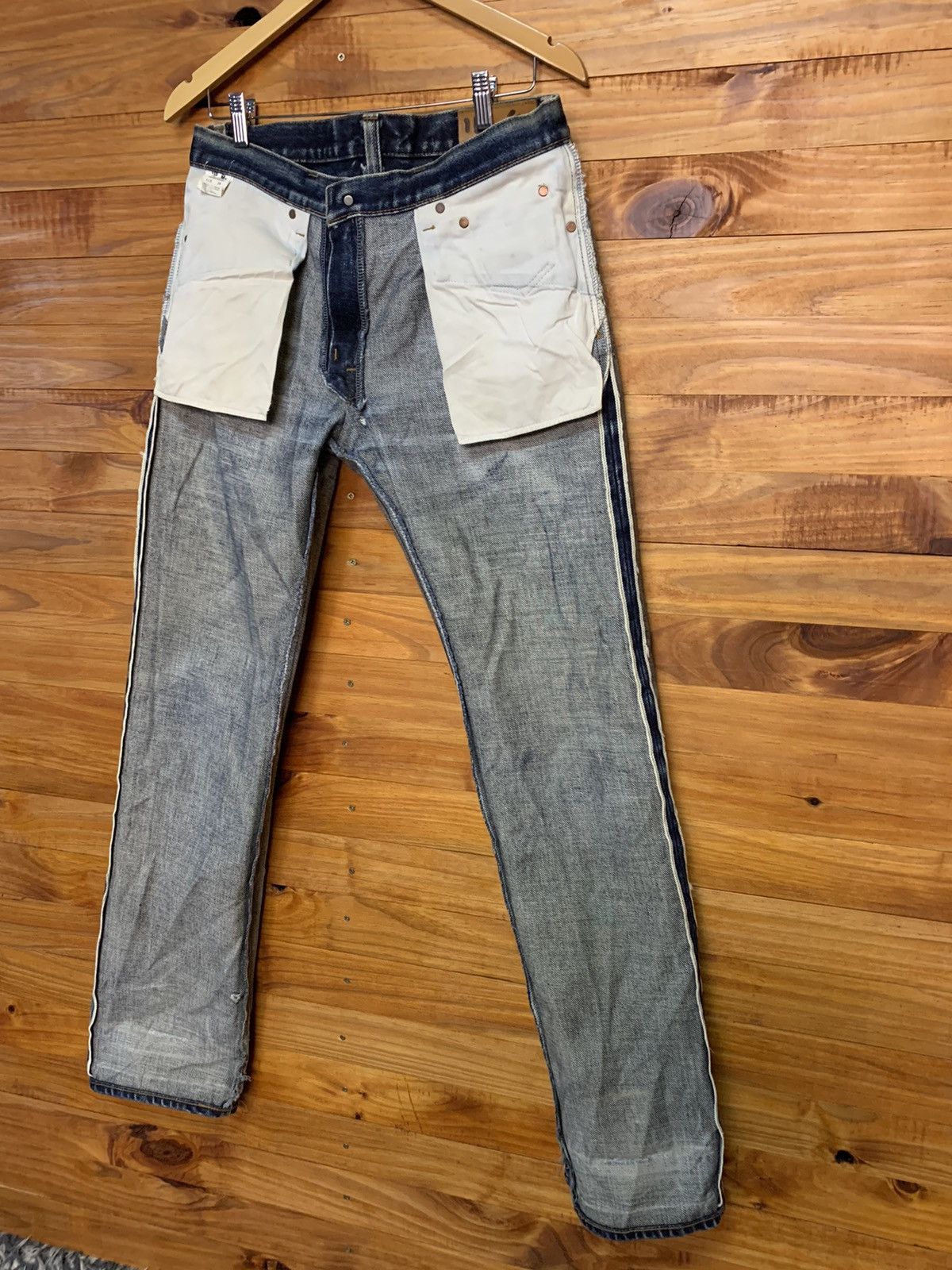 KOJIMA GENES Vintage Kojima Genes Japan Blue Wash Out Denim Jeans 19oz Size US 32 / EU 48 - 14 Thumbnail