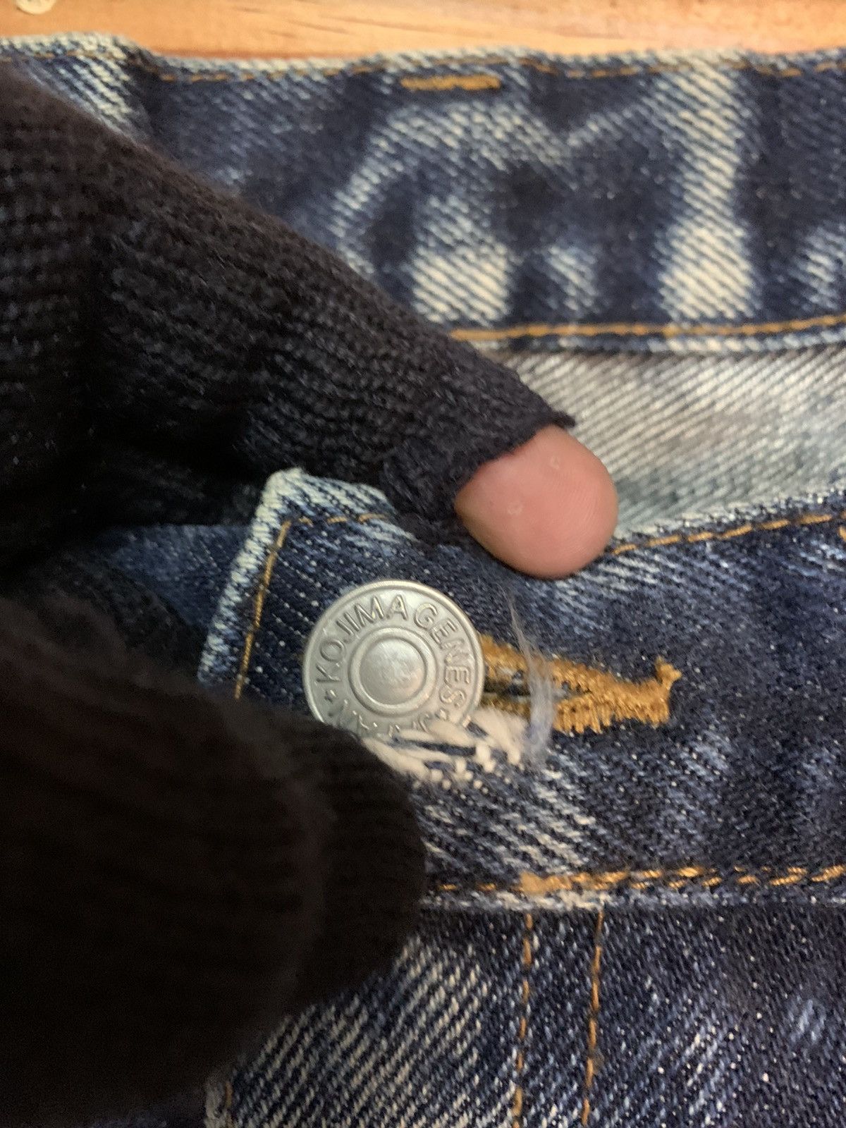 KOJIMA GENES Vintage Kojima Genes Japan Blue Wash Out Denim Jeans 19oz Size US 32 / EU 48 - 6 Thumbnail