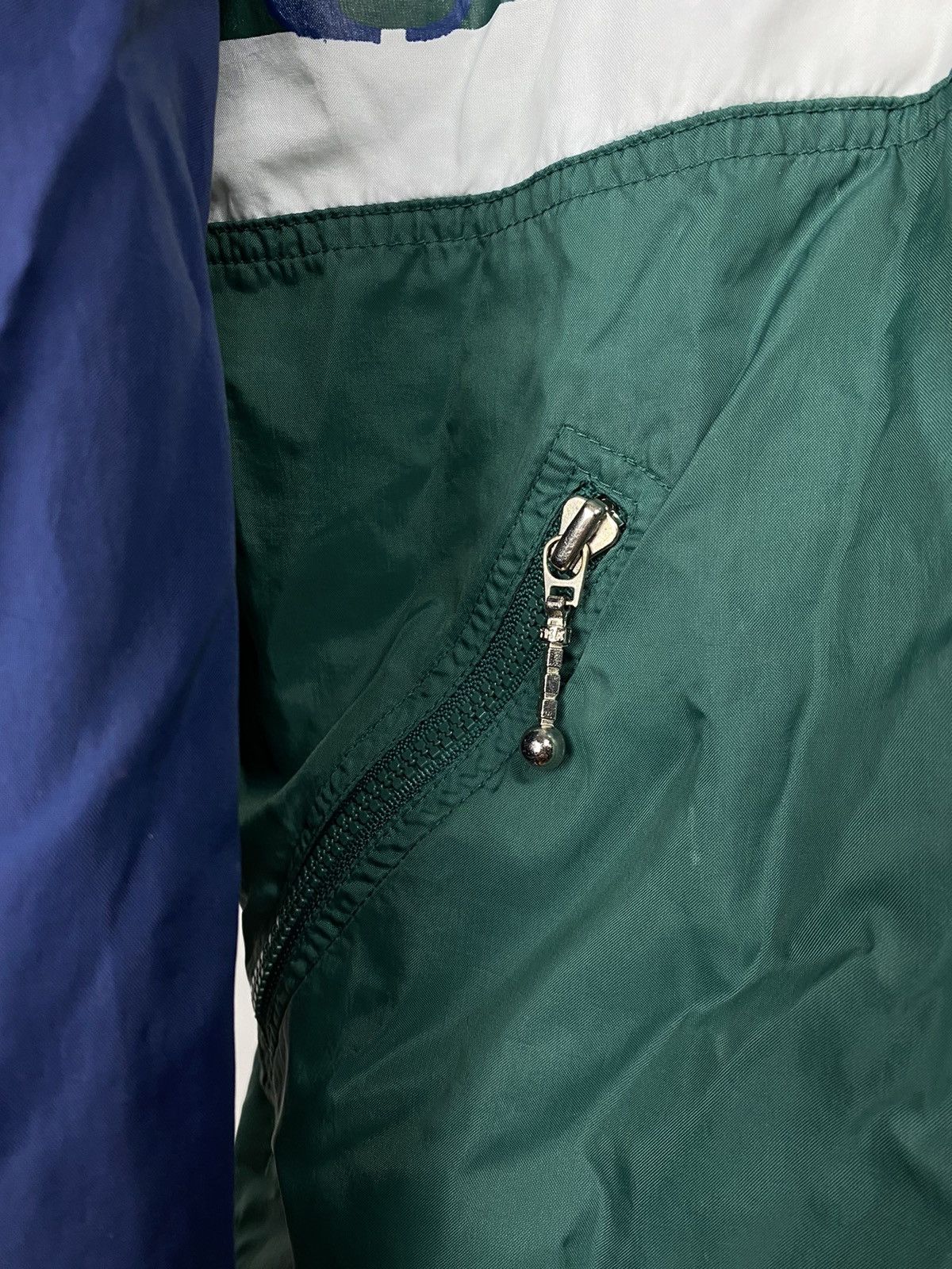 Nike × Vintage 90s Nike USA vintage green navy windbreaker jacket Size US XL / EU 56 / 4 - 4 Thumbnail