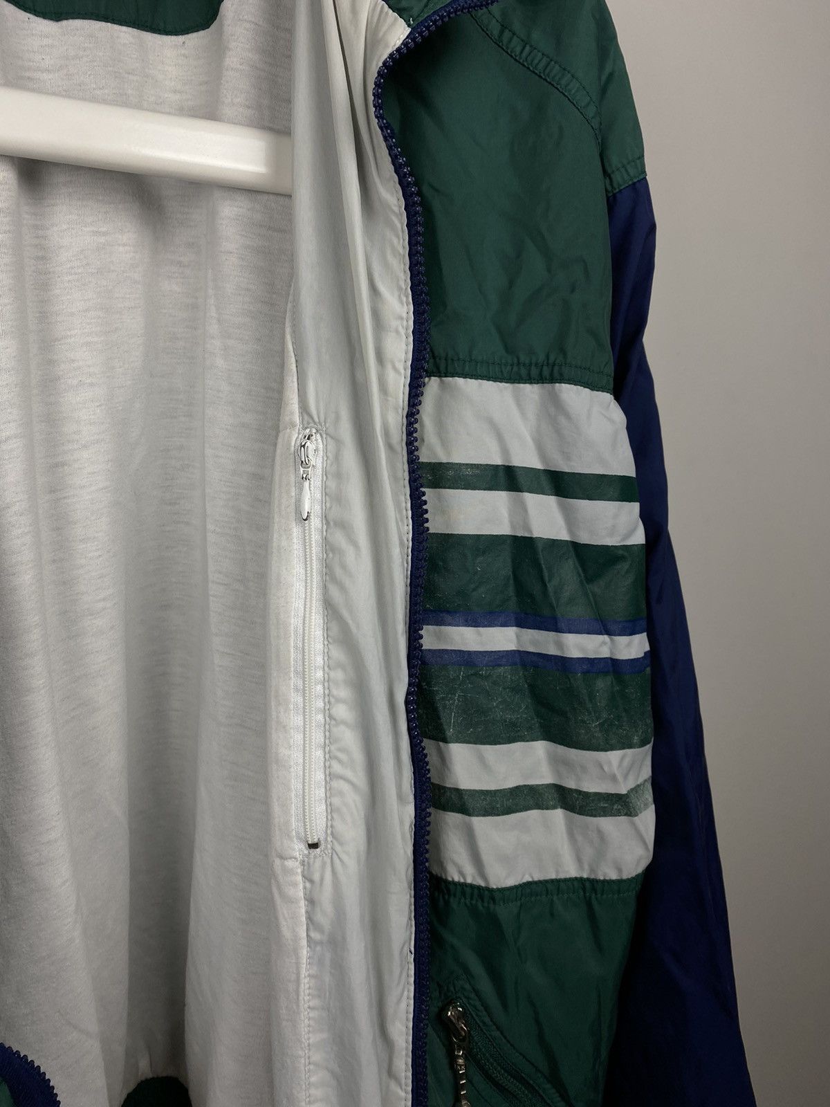 Nike × Vintage 90s Nike USA vintage green navy windbreaker jacket Size US XL / EU 56 / 4 - 8 Thumbnail