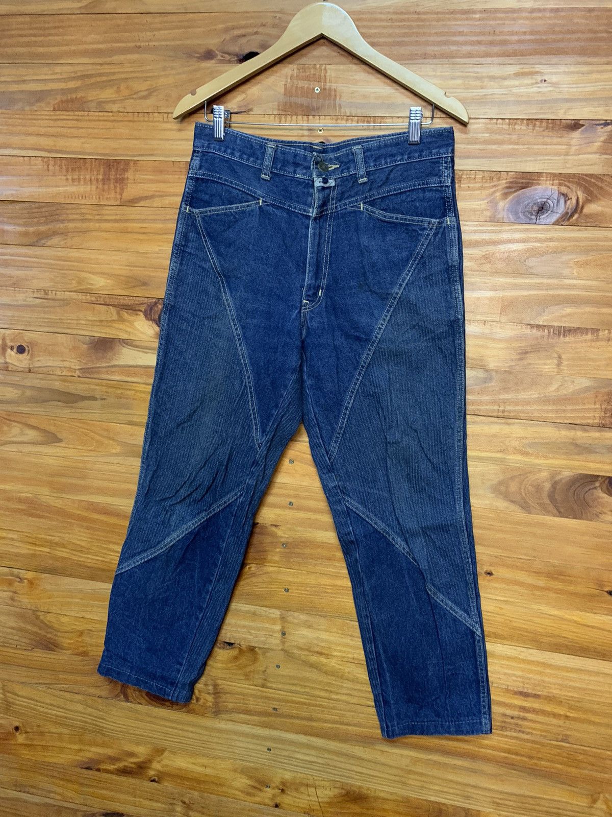 Japanese Brand Vintage Technology Fifty’s Sashiko Carpenter Denim Pants Size US 32 / EU 48 - 2 Thumbnail