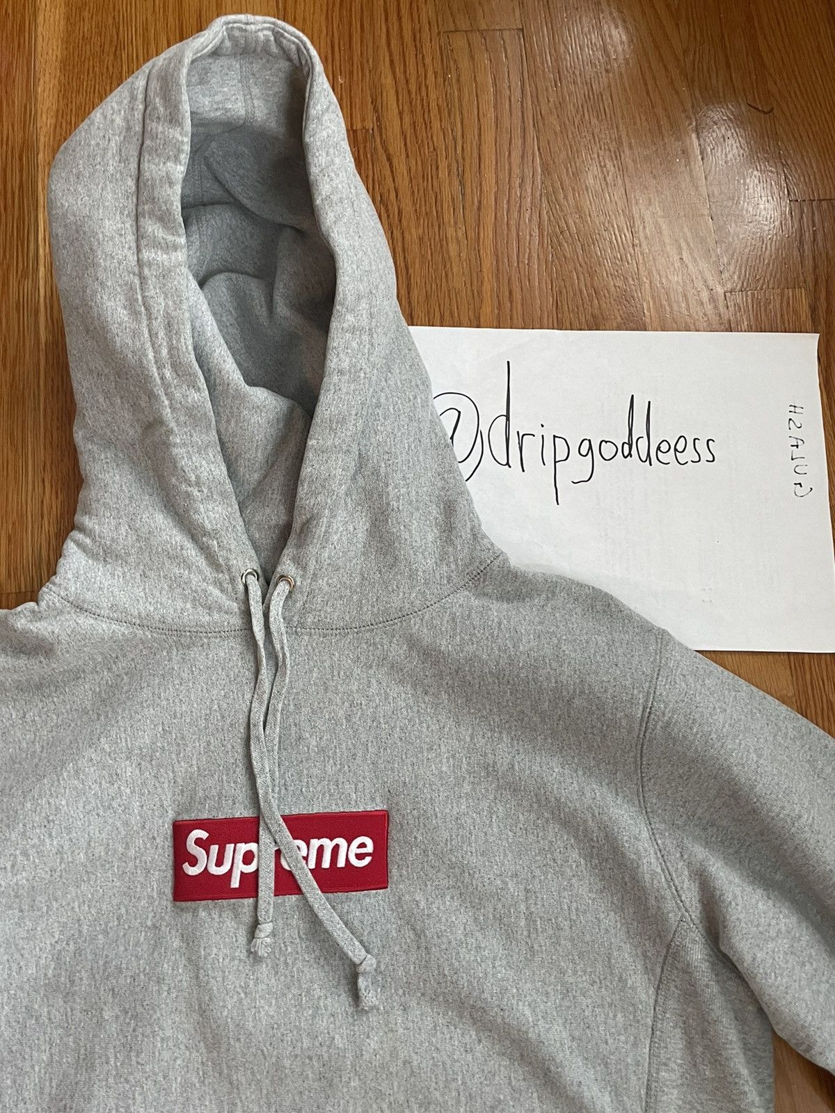 Supreme Heather Grey Box Logo Hoodie | Grailed