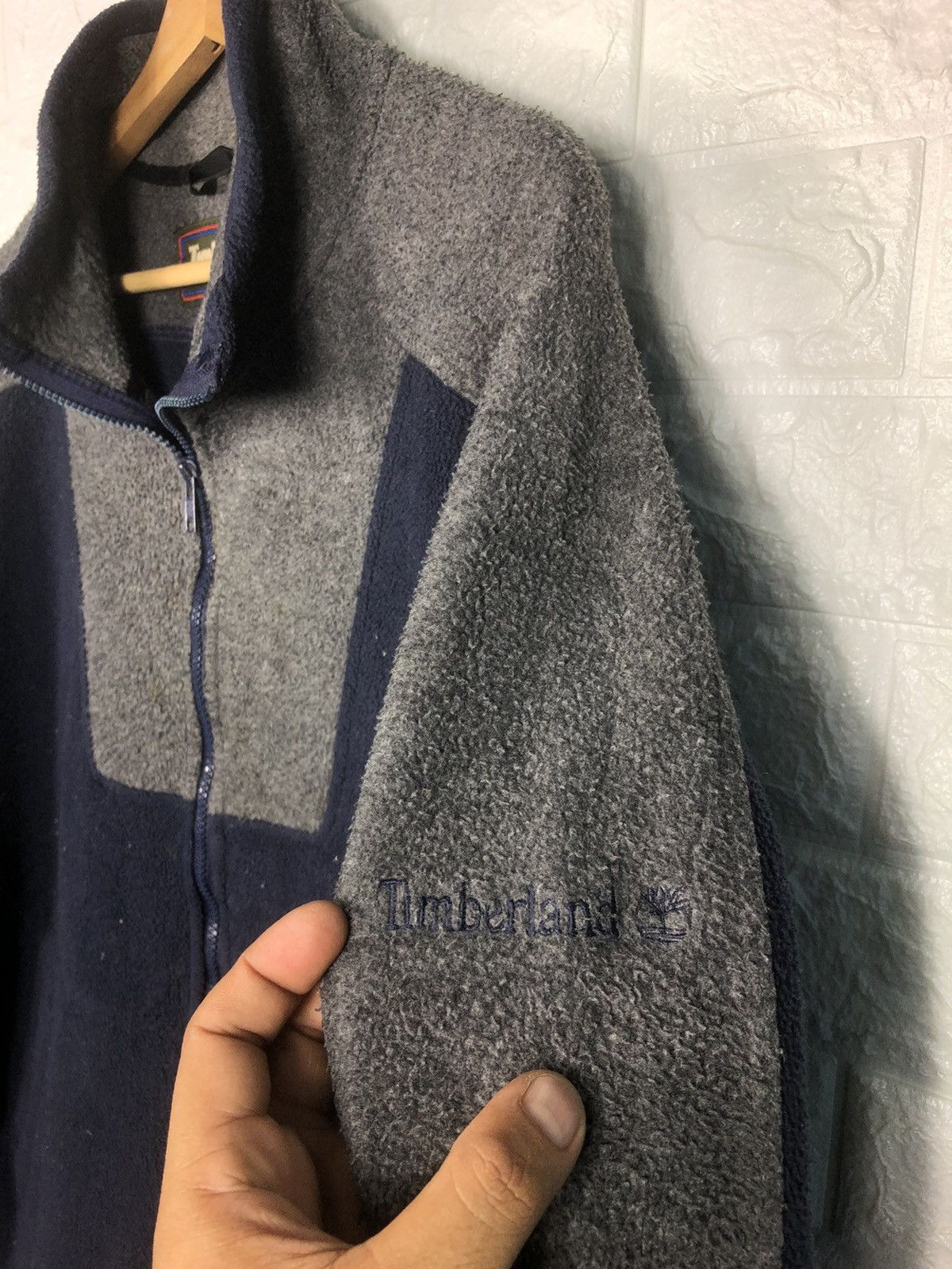 Timberland × Vintage Last Drop🔥Vtg TIMBERLAND logo embroidery Half Zipper fleece Size US XL / EU 56 / 4 - 3 Thumbnail
