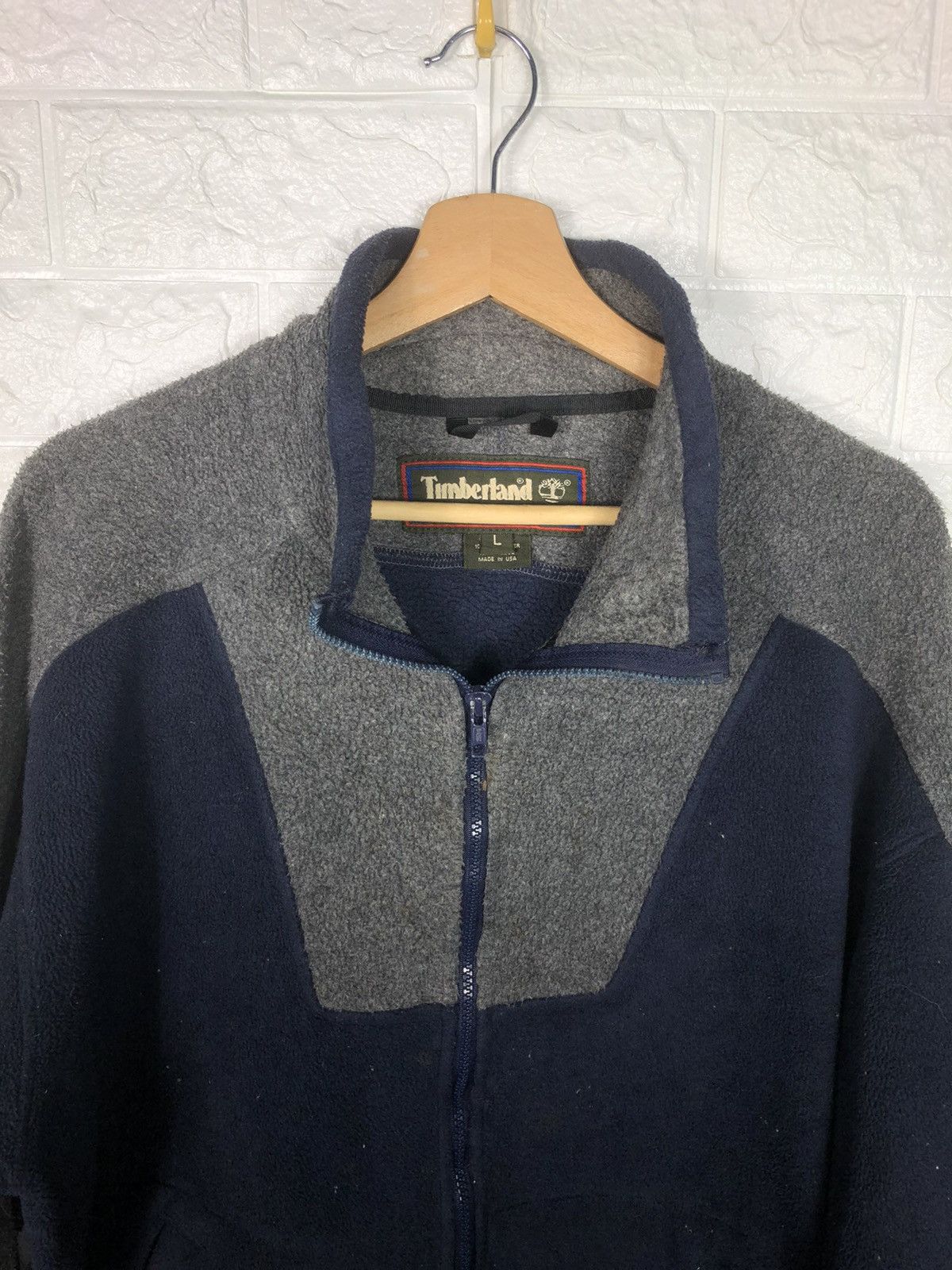Timberland × Vintage Last Drop🔥Vtg TIMBERLAND logo embroidery Half Zipper fleece Size US XL / EU 56 / 4 - 2 Thumbnail