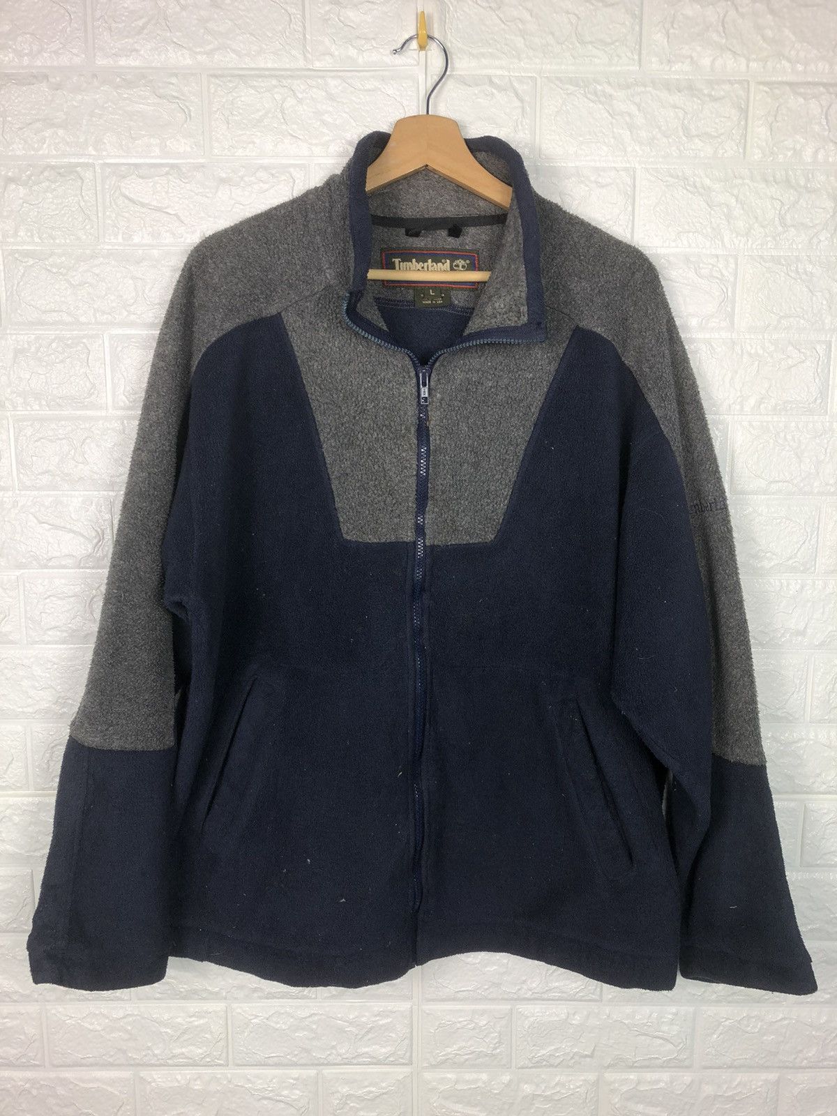 Timberland × Vintage Last Drop🔥Vtg TIMBERLAND logo embroidery Half Zipper fleece Size US XL / EU 56 / 4 - 1 Thumbnail