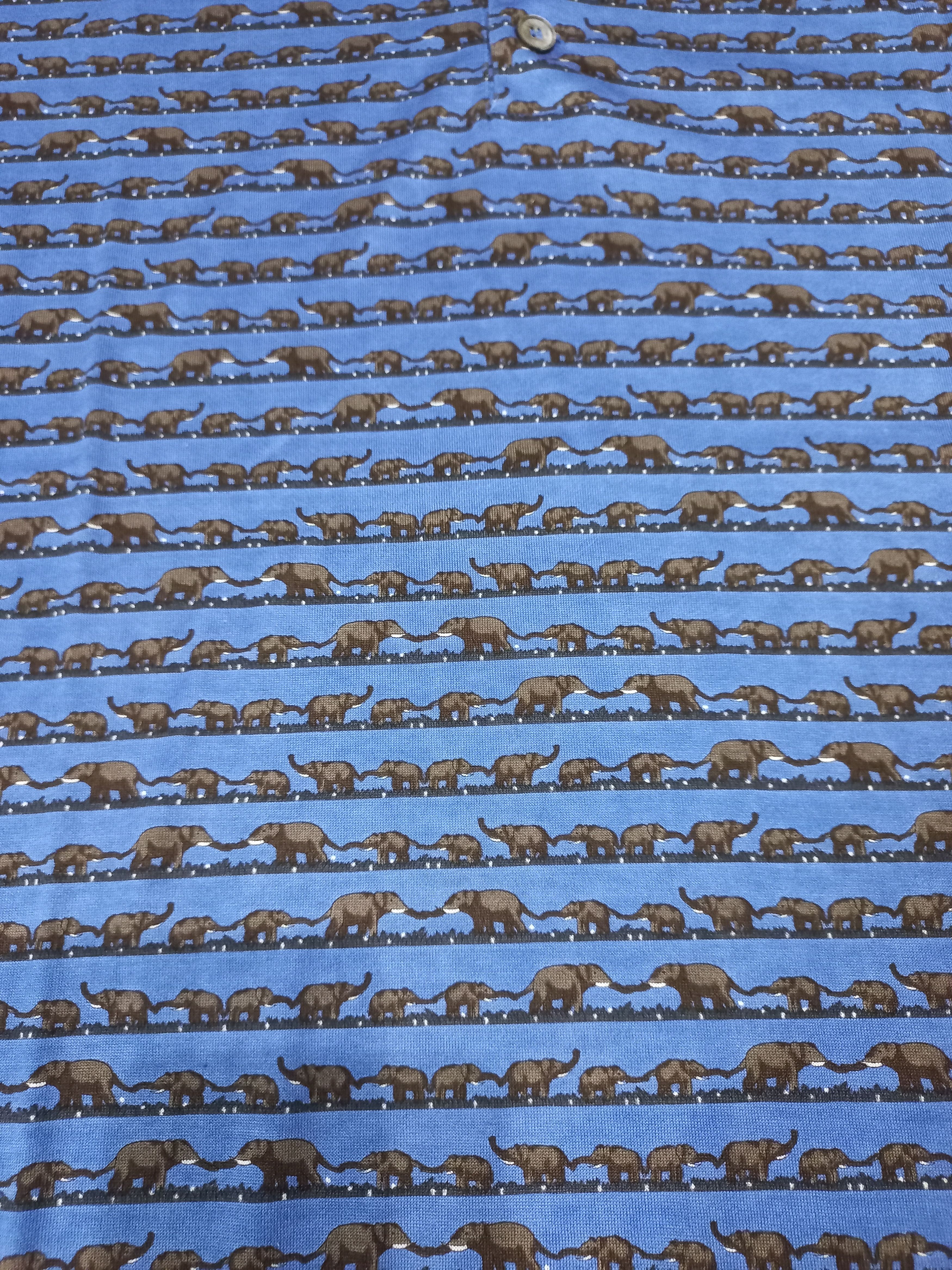 Hermes Hermes polo shirt elephant full pattern Size US L / EU 52-54 / 3 - 4 Thumbnail
