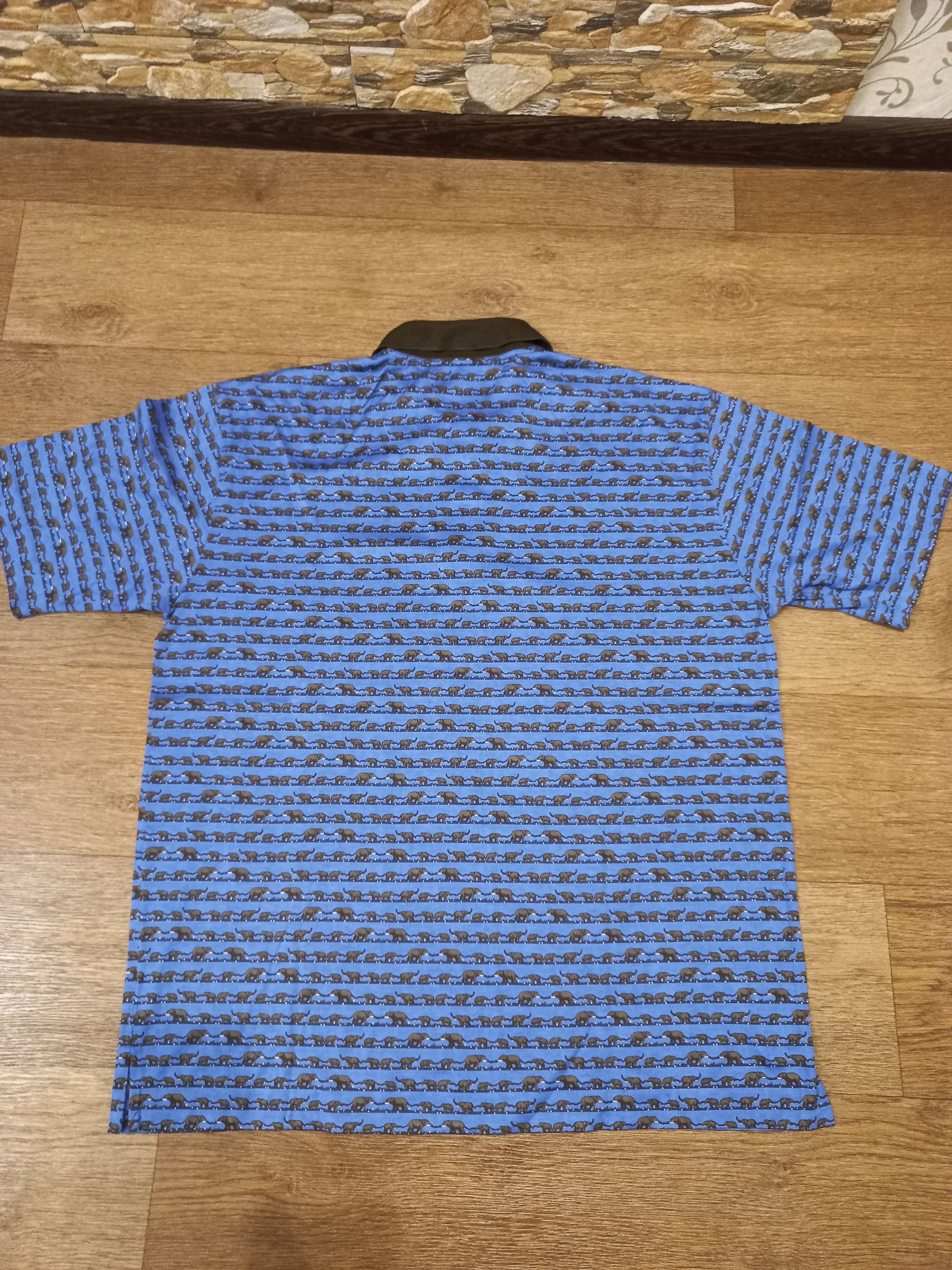 Hermes Hermes polo shirt elephant full pattern Size US L / EU 52-54 / 3 - 3 Thumbnail