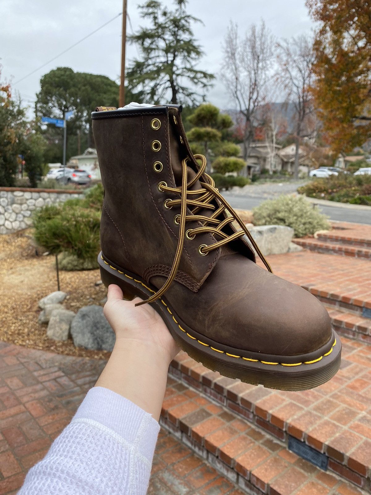 Dr. Martens 1460 CRAZY HORSE LEATHER LACE UP BOOTS | Grailed