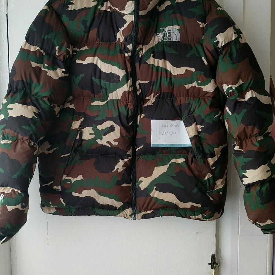 North Face Nuptse Camo | Grailed