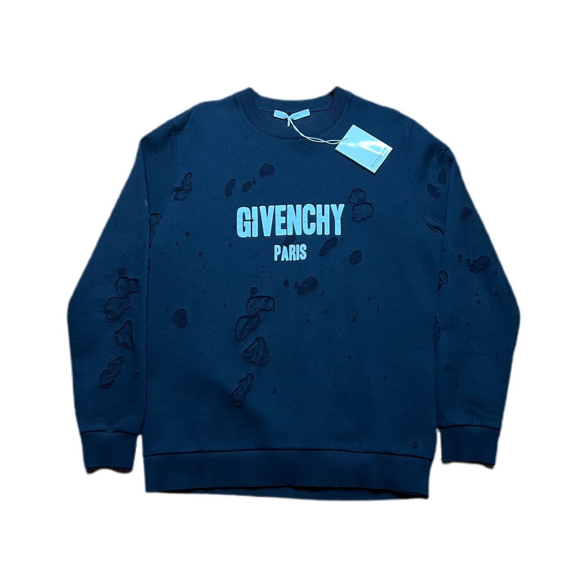 Givenchy Givenchy Paris Distressed Crewneck Sweater | Grailed