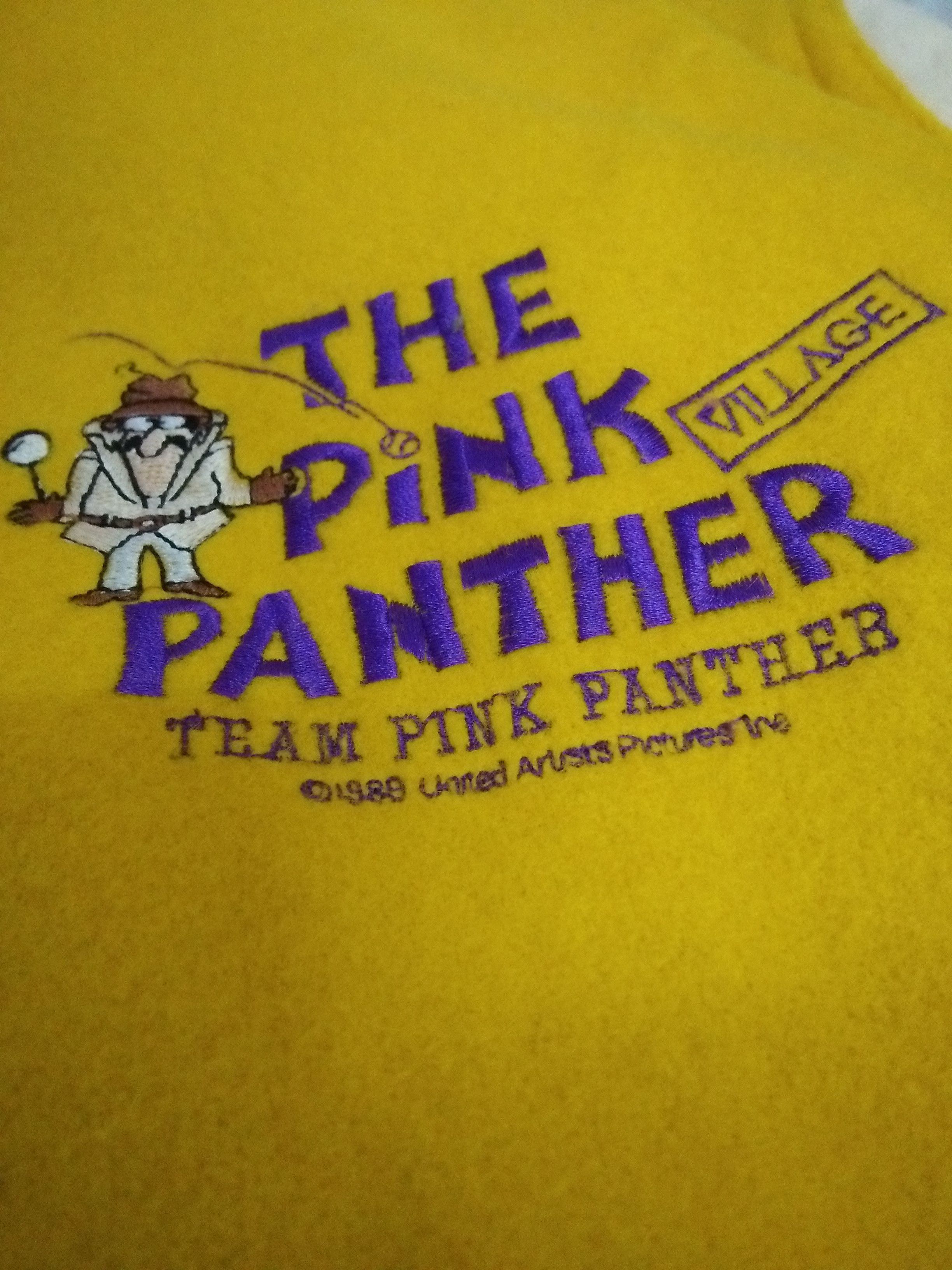 Vintage VINTAGE 1988 PINK PANTHER VARSITY EMBROIDERED JACKET (B153) Size US M / EU 48-50 / 2 - 6 Thumbnail