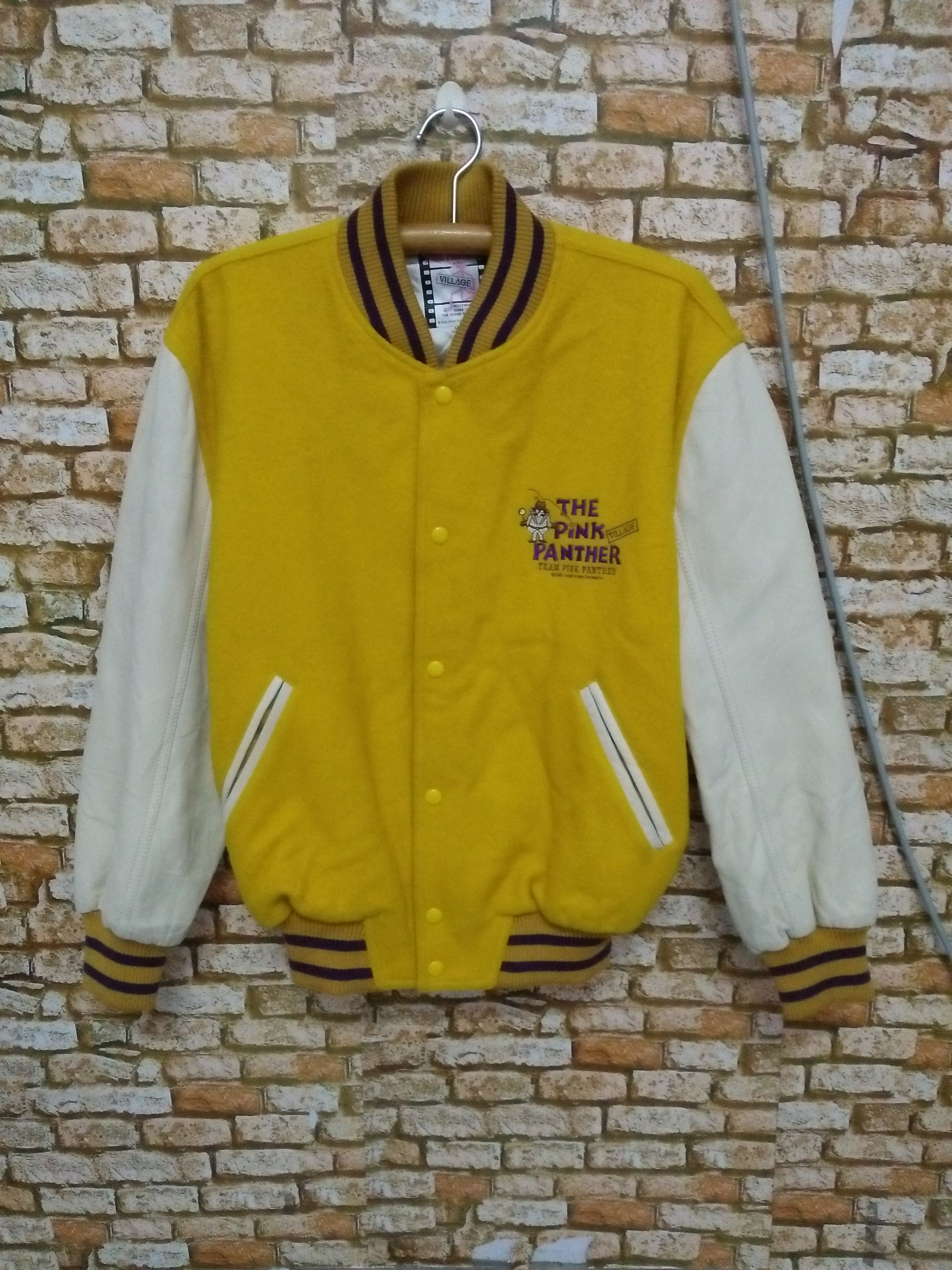 Vintage VINTAGE 1988 PINK PANTHER VARSITY EMBROIDERED JACKET (B153) Size US M / EU 48-50 / 2 - 2 Thumbnail