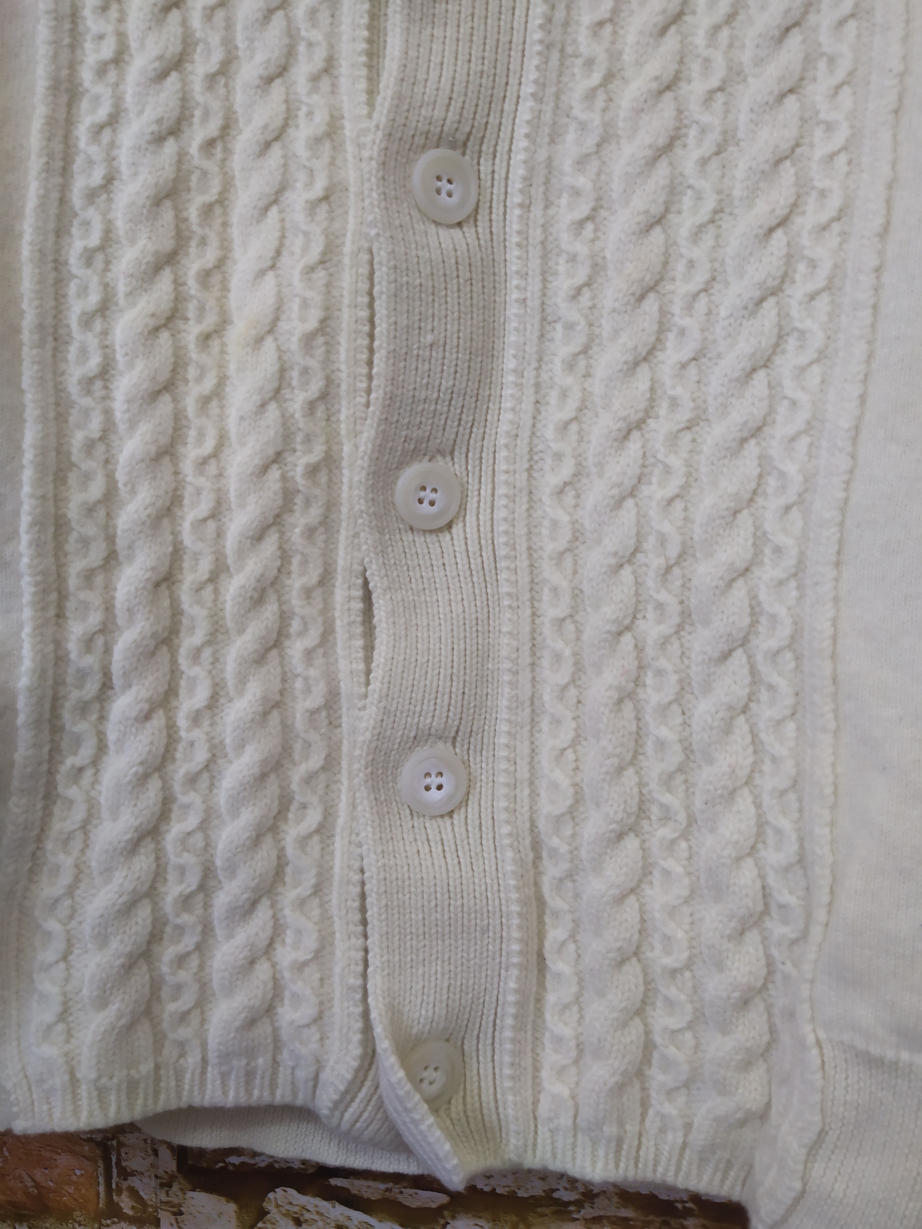 Vintage × Yohji Yamamoto YOHJI YAMAMOTO Signature HOMME CABLE KNITWEAR CARIGAN (B864) Size US S / EU 44-46 / 1 - 2 Thumbnail