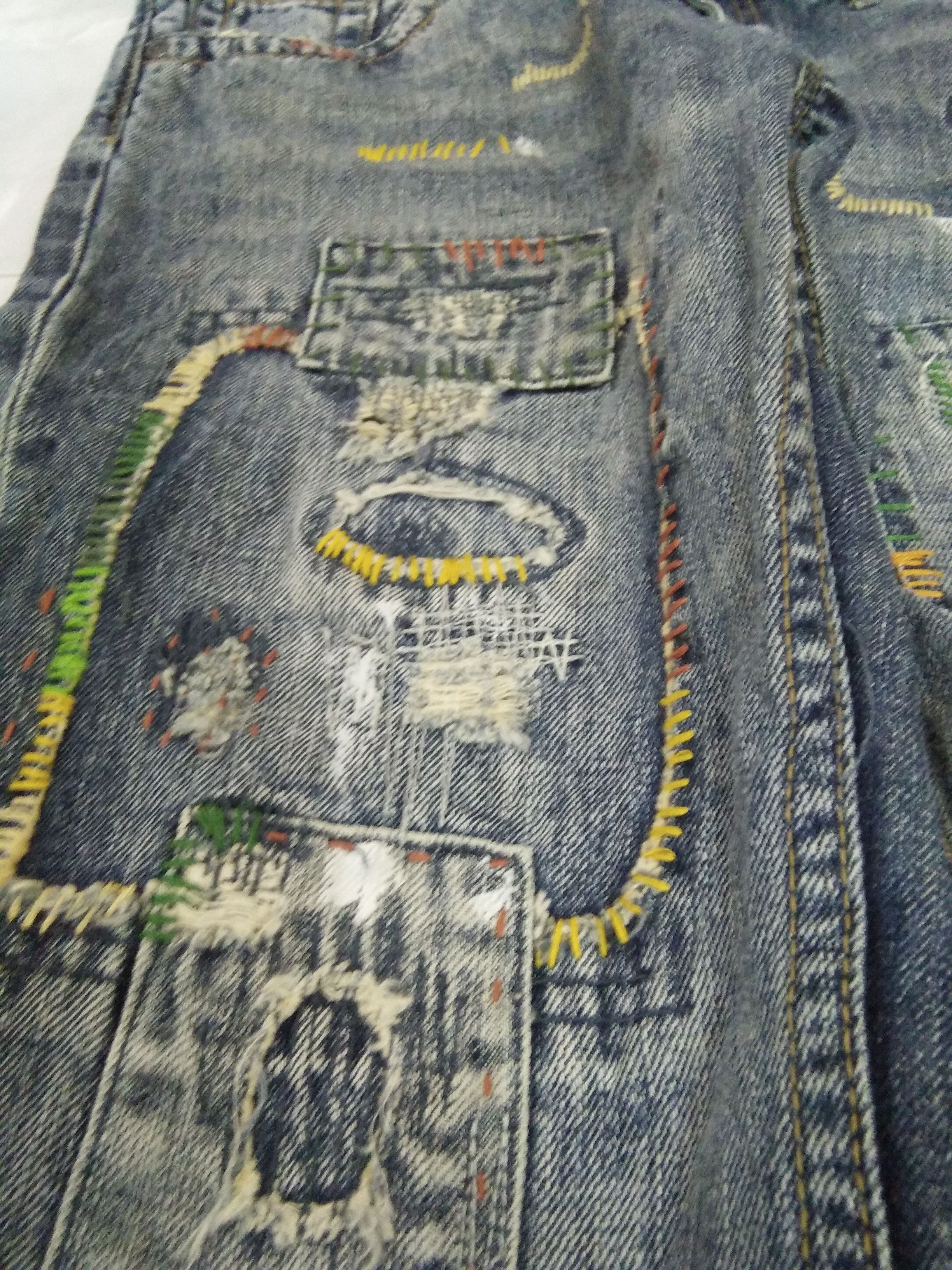 Japanese Brand × Seditionaries a:r] BORO PATCHWORK DISTRESSED DENIM BONDAGE (A769) Size US 34 / EU 50 - 12 Thumbnail