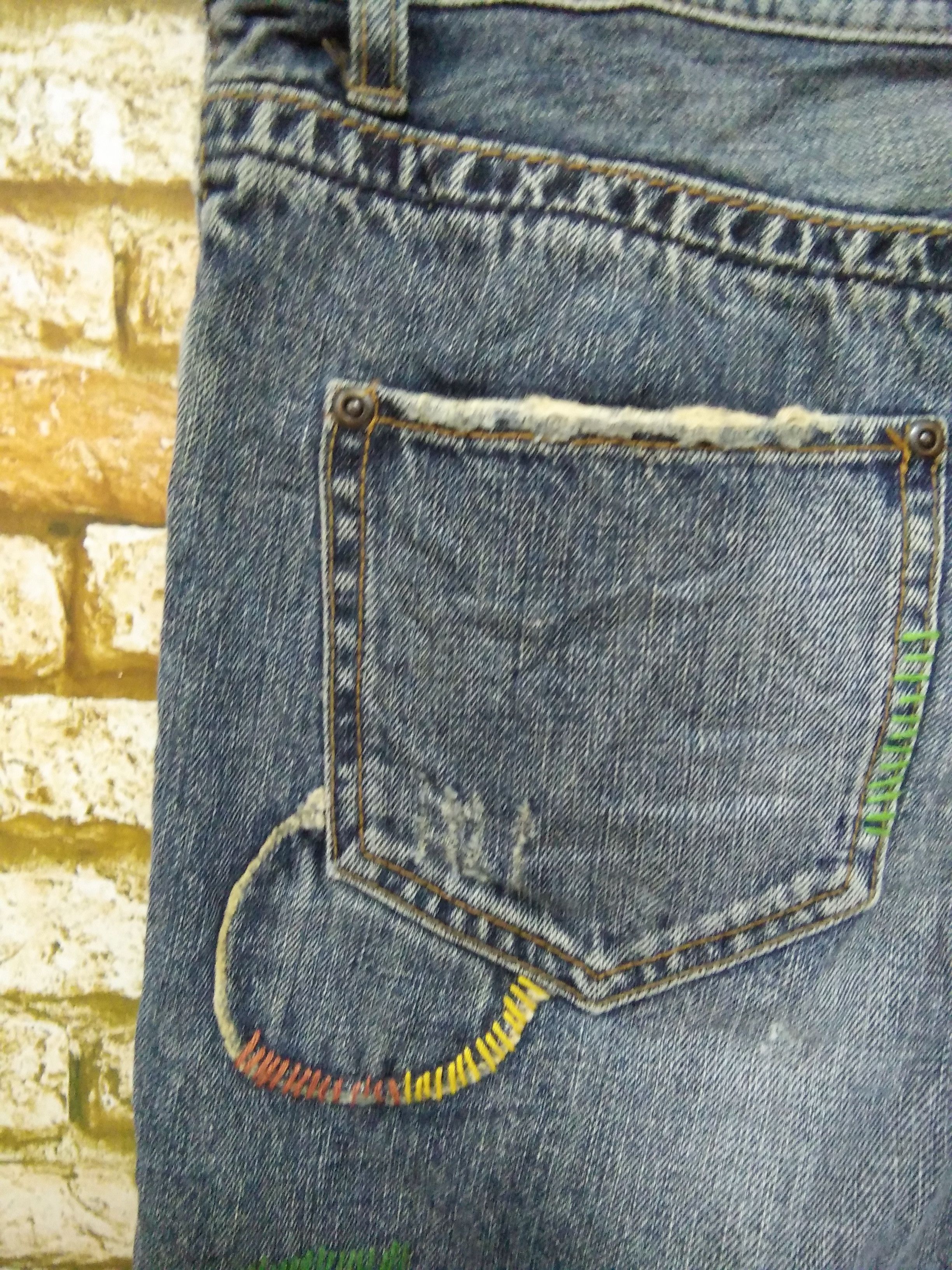 Japanese Brand × Seditionaries a:r] BORO PATCHWORK DISTRESSED DENIM BONDAGE (A769) Size US 34 / EU 50 - 5 Thumbnail