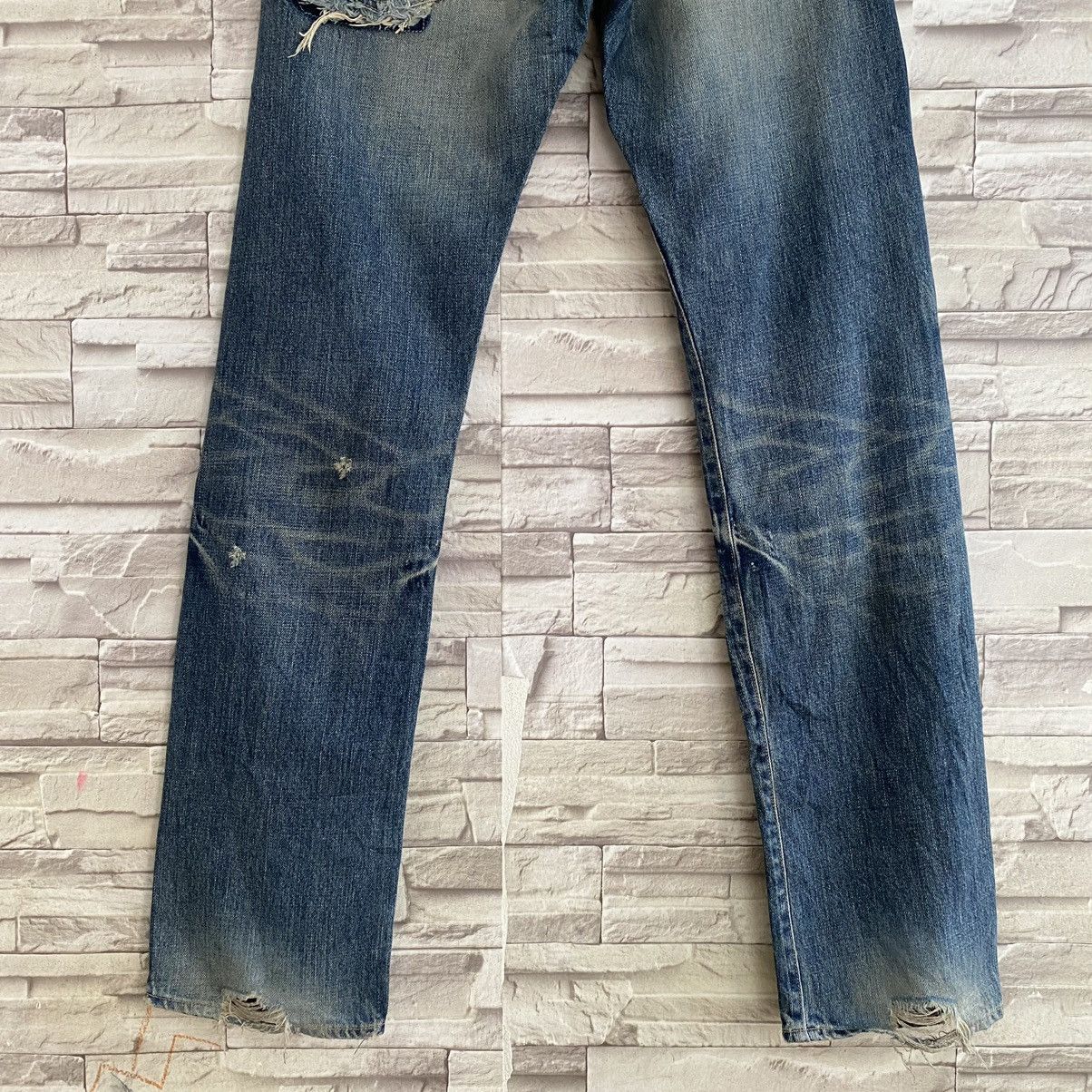 Eternal Japanese ETERNAL Distressed Repaired Jeans Size US 31 - 14 Thumbnail