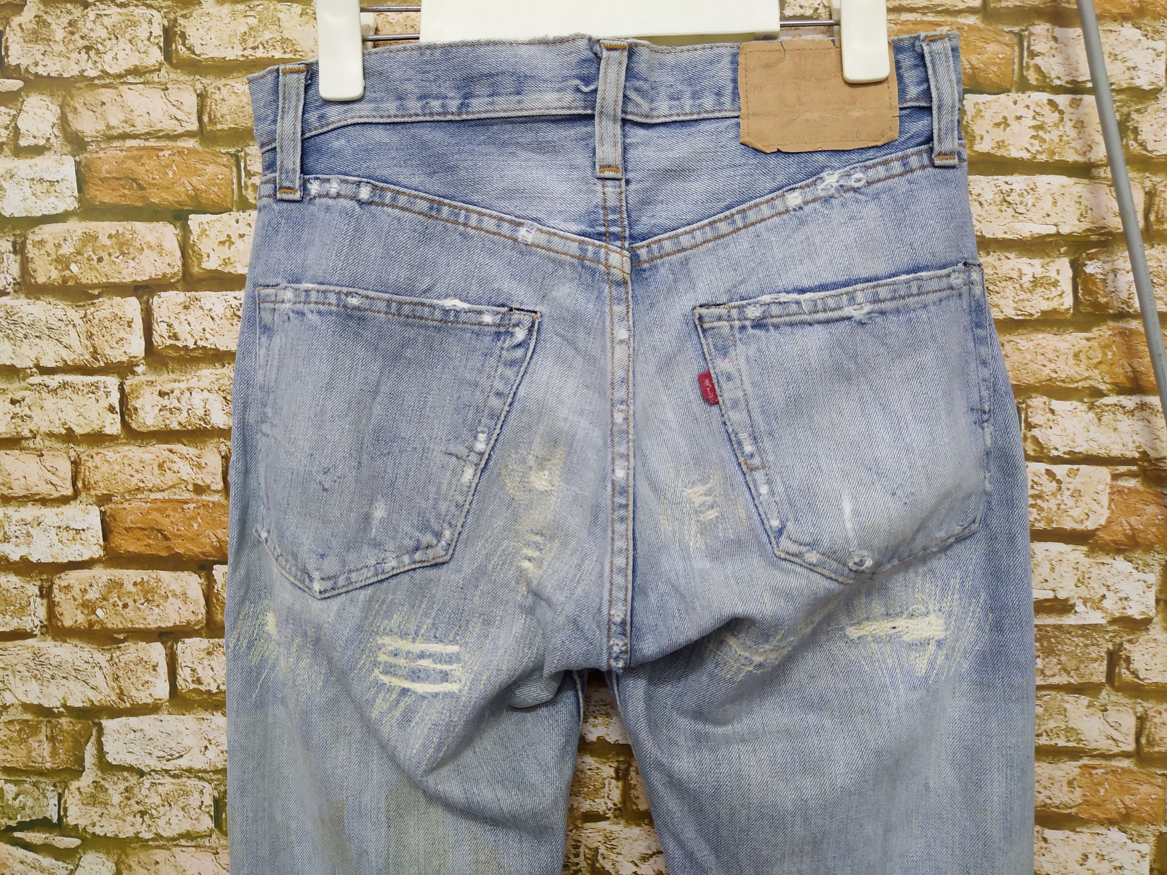 Levi's × Vintage 90s LEVIS 501 BIG E DENIM SELVEDGE 555 USA (B259) Size US 30 / EU 46 - 6 Thumbnail