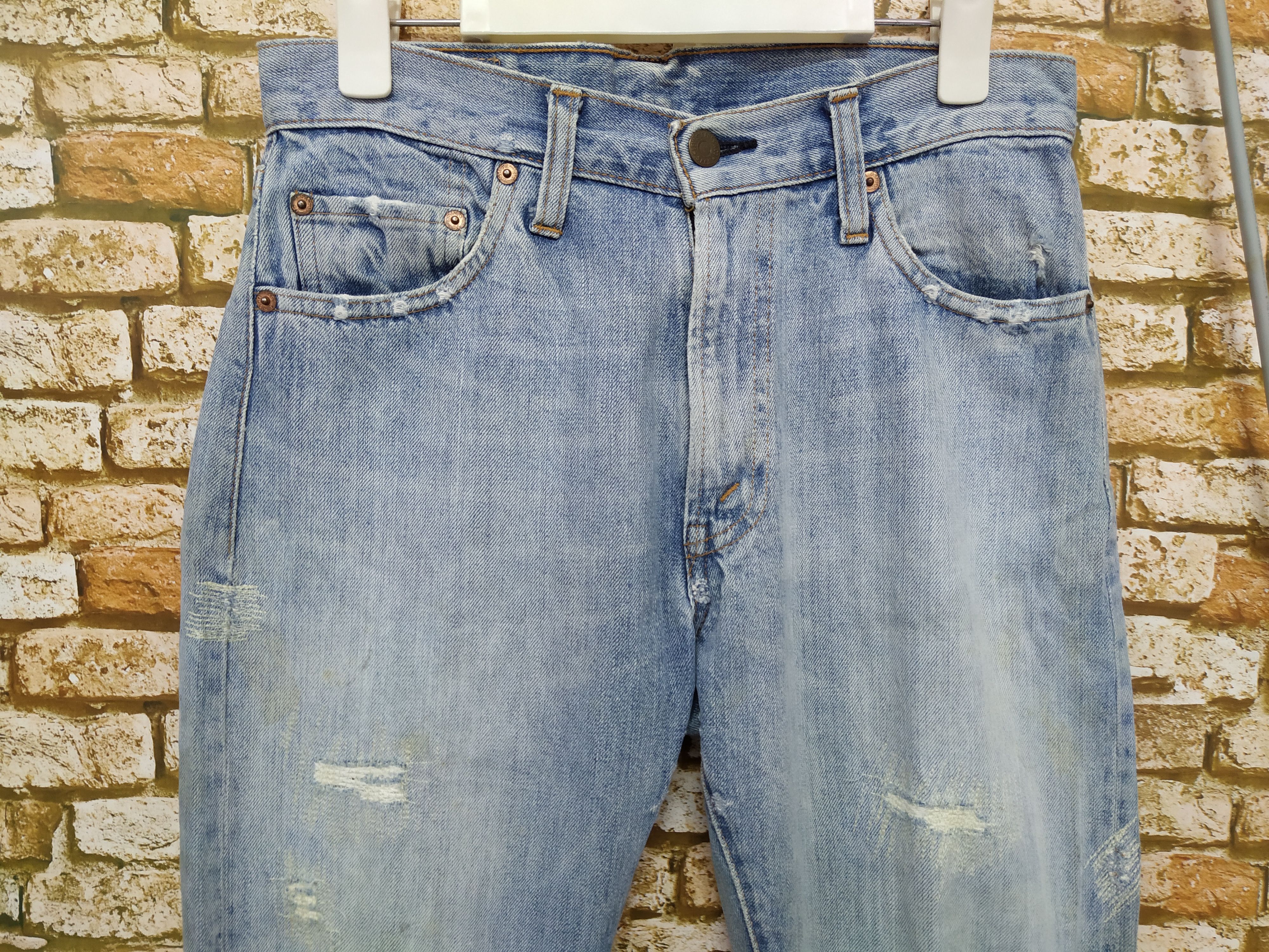 Levi's × Vintage 90s LEVIS 501 BIG E DENIM SELVEDGE 555 USA (B259) Size US 30 / EU 46 - 3 Thumbnail