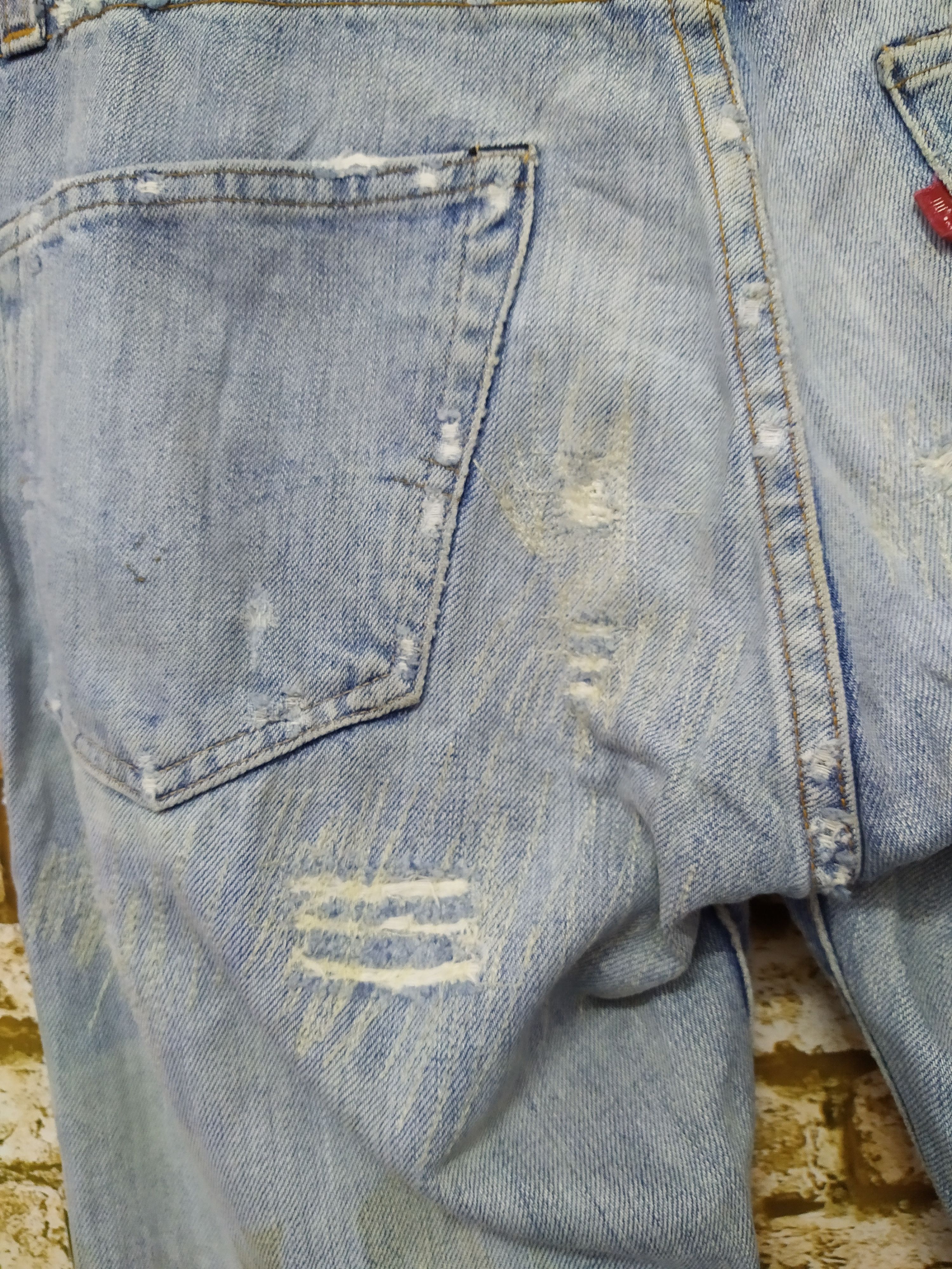 Levi's × Vintage 90s LEVIS 501 BIG E DENIM SELVEDGE 555 USA (B259) Size US 30 / EU 46 - 8 Thumbnail