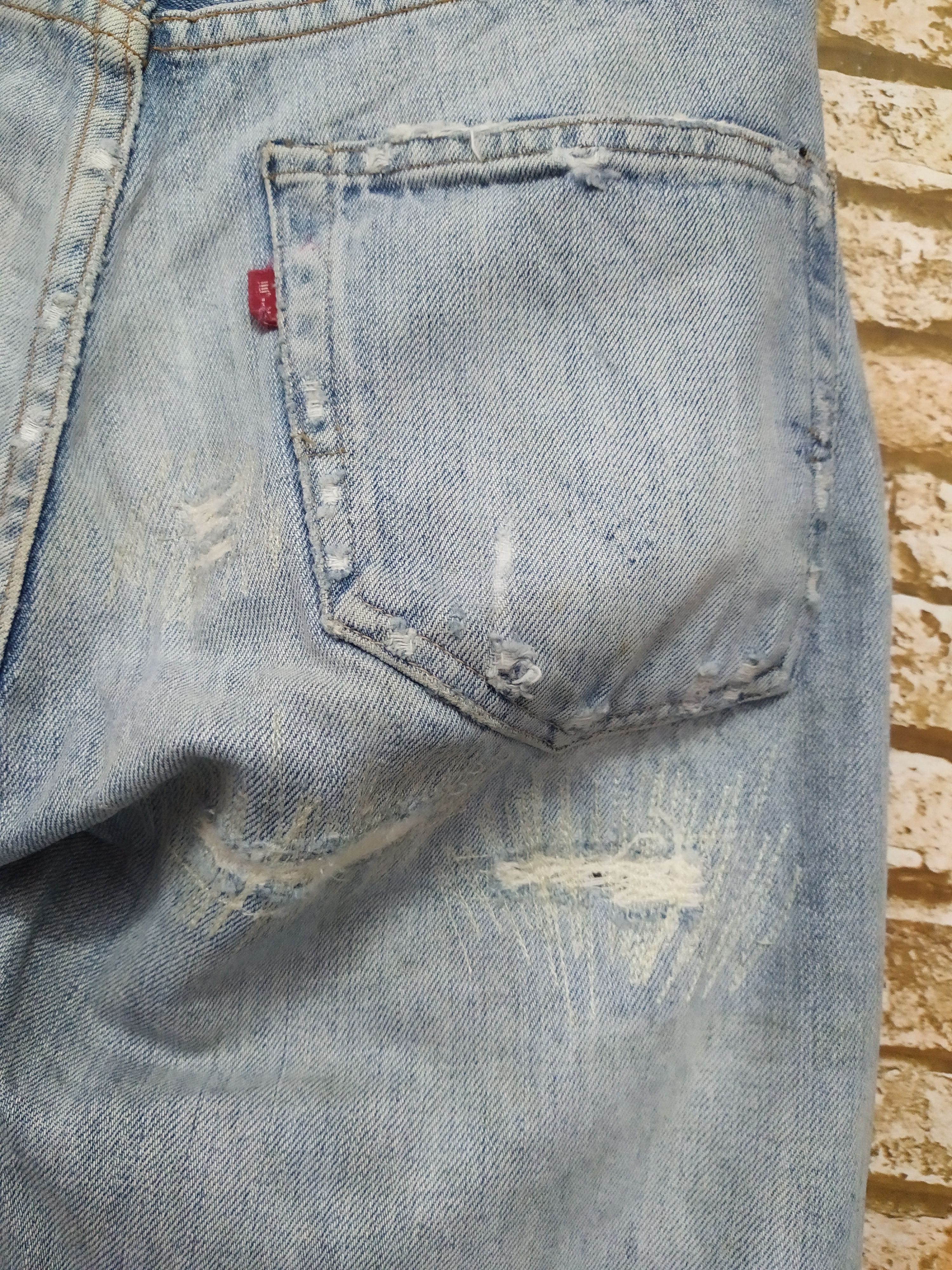 Levi's × Vintage 90s LEVIS 501 BIG E DENIM SELVEDGE 555 USA (B259) Size US 30 / EU 46 - 7 Thumbnail
