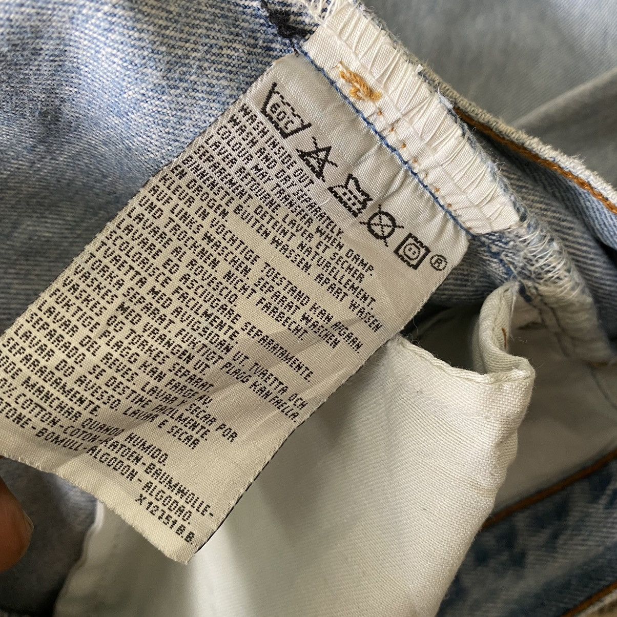 Levi's Vintage Levis 501 Repair Denim Patchwork Jeans Size US 31 - 16 Thumbnail