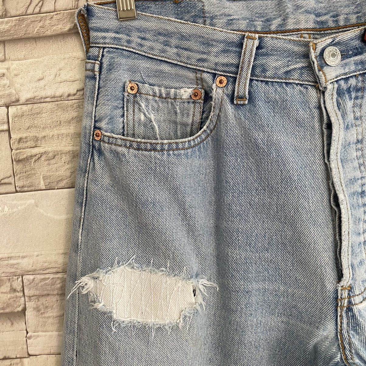Levi's Vintage Levis 501 Repair Denim Patchwork Jeans Size US 31 - 5 Thumbnail