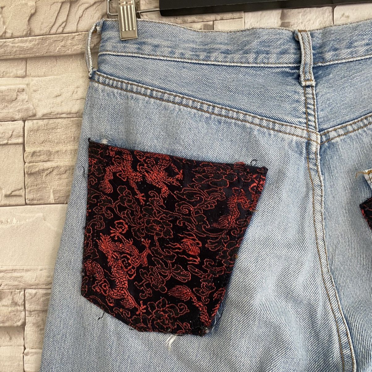Levi's Vintage Levis 501 Repair Denim Patchwork Jeans Size US 31 - 12 Thumbnail