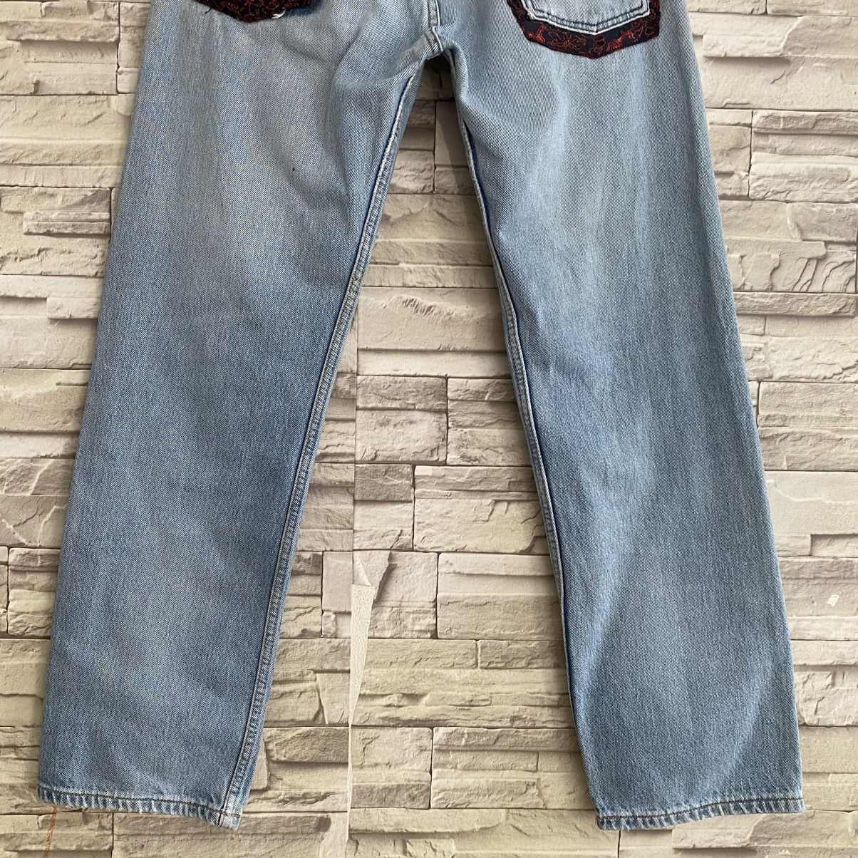 Levi's Vintage Levis 501 Repair Denim Patchwork Jeans Size US 31 - 14 Thumbnail