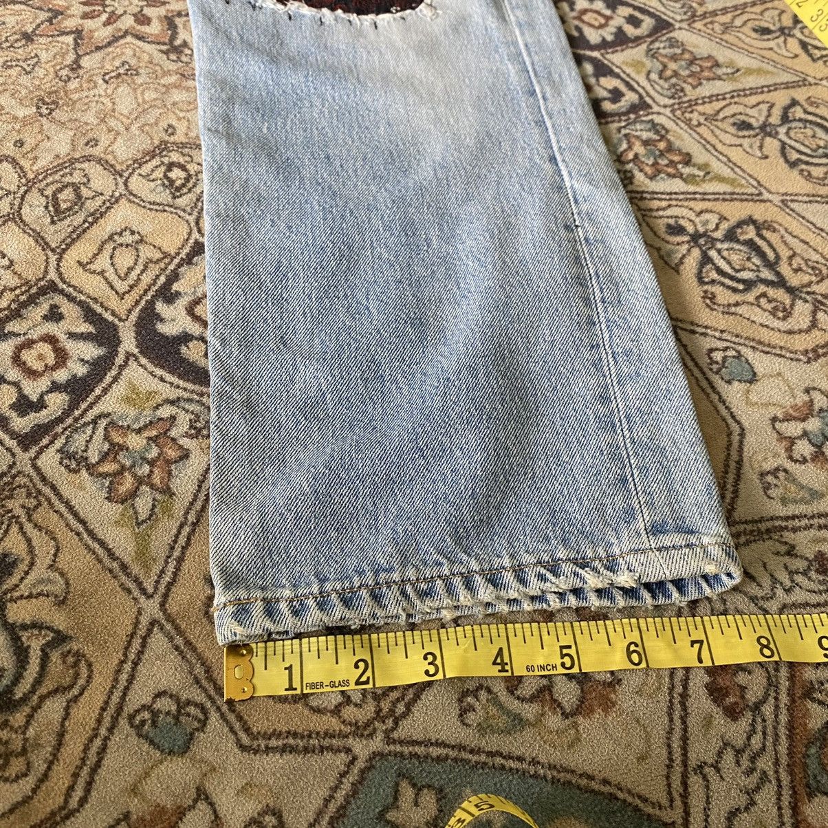 Levi's Vintage Levis 501 Repair Denim Patchwork Jeans Size US 31 - 20 Thumbnail