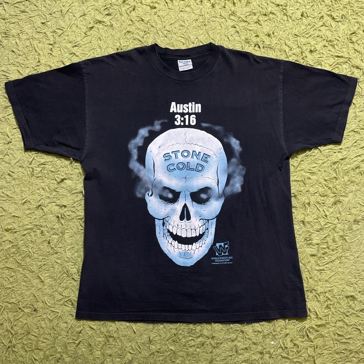 Vintage × WWF WWF Austin 3:16 smoking skull tee Size US XL / EU 56 / 4 - 1 Thumbnail
