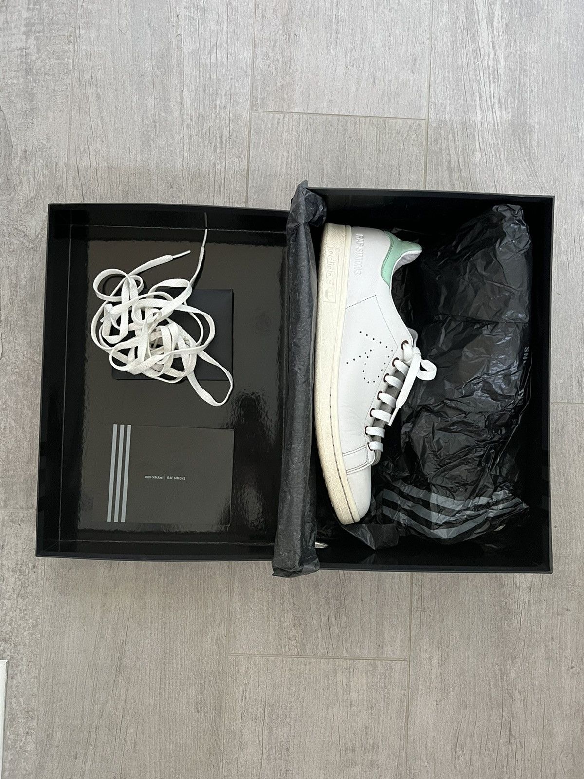 Adidas × Raf Simons Adidas Raf Simons Stan Smiths White / Mint Green - Size 11 Size US 11 / EU 44 - 14 Thumbnail