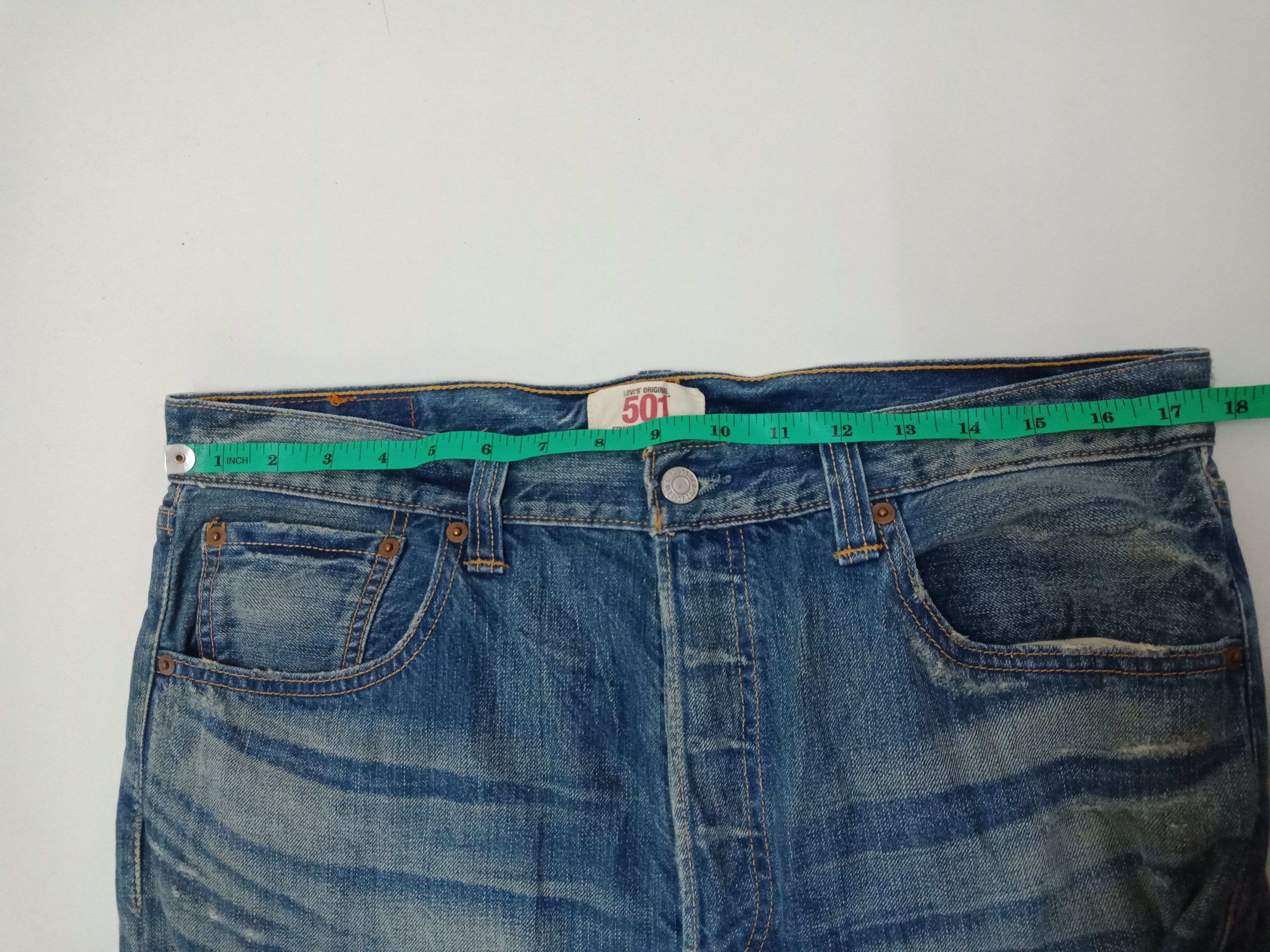 Levi's Levi's 501 Patchworks Kurt Cobain Mudwash Distressed Size US 35 - 10 Thumbnail