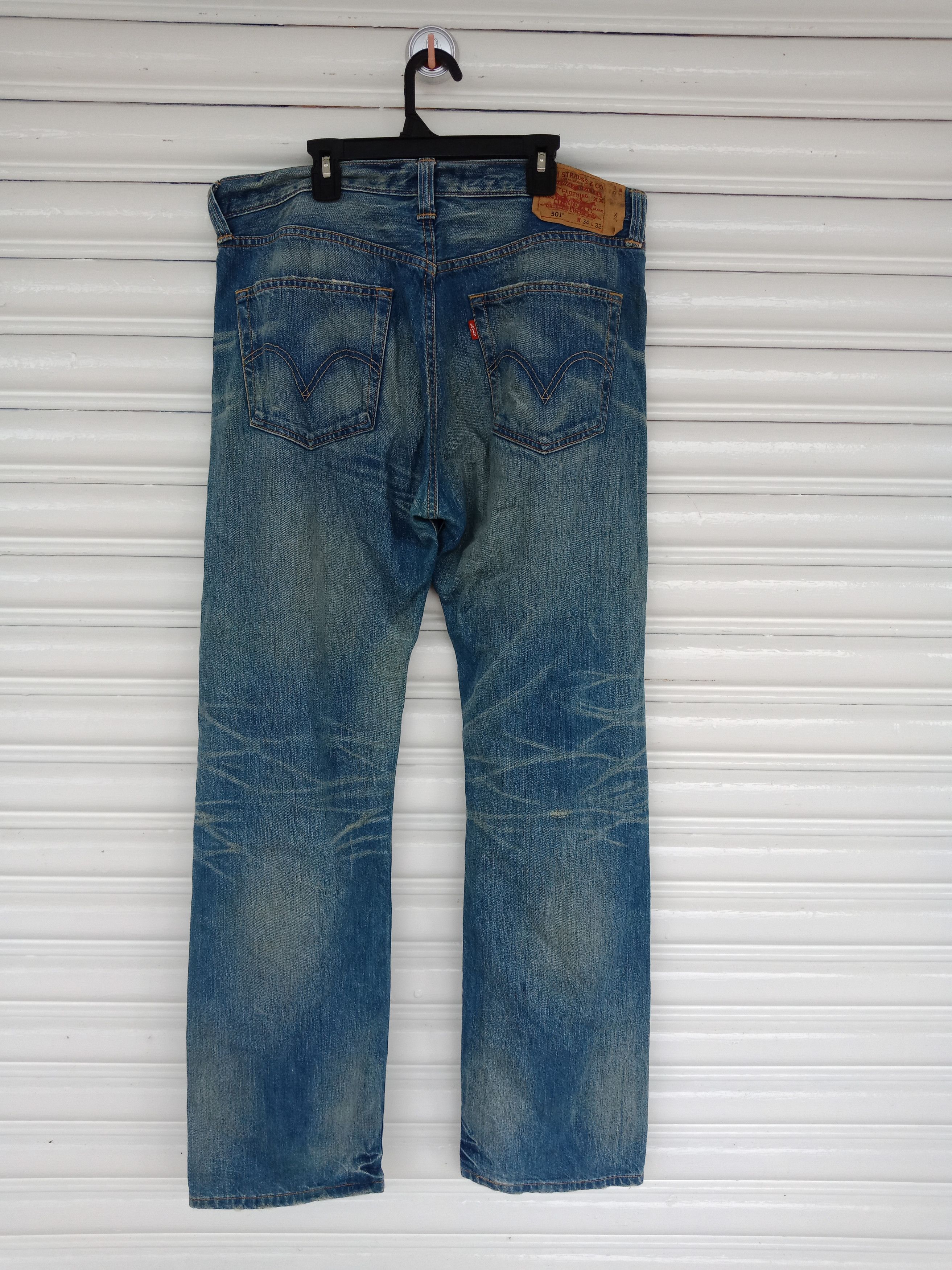 Levi's Levi's 501 Patchworks Kurt Cobain Mudwash Distressed Size US 35 - 2 Thumbnail