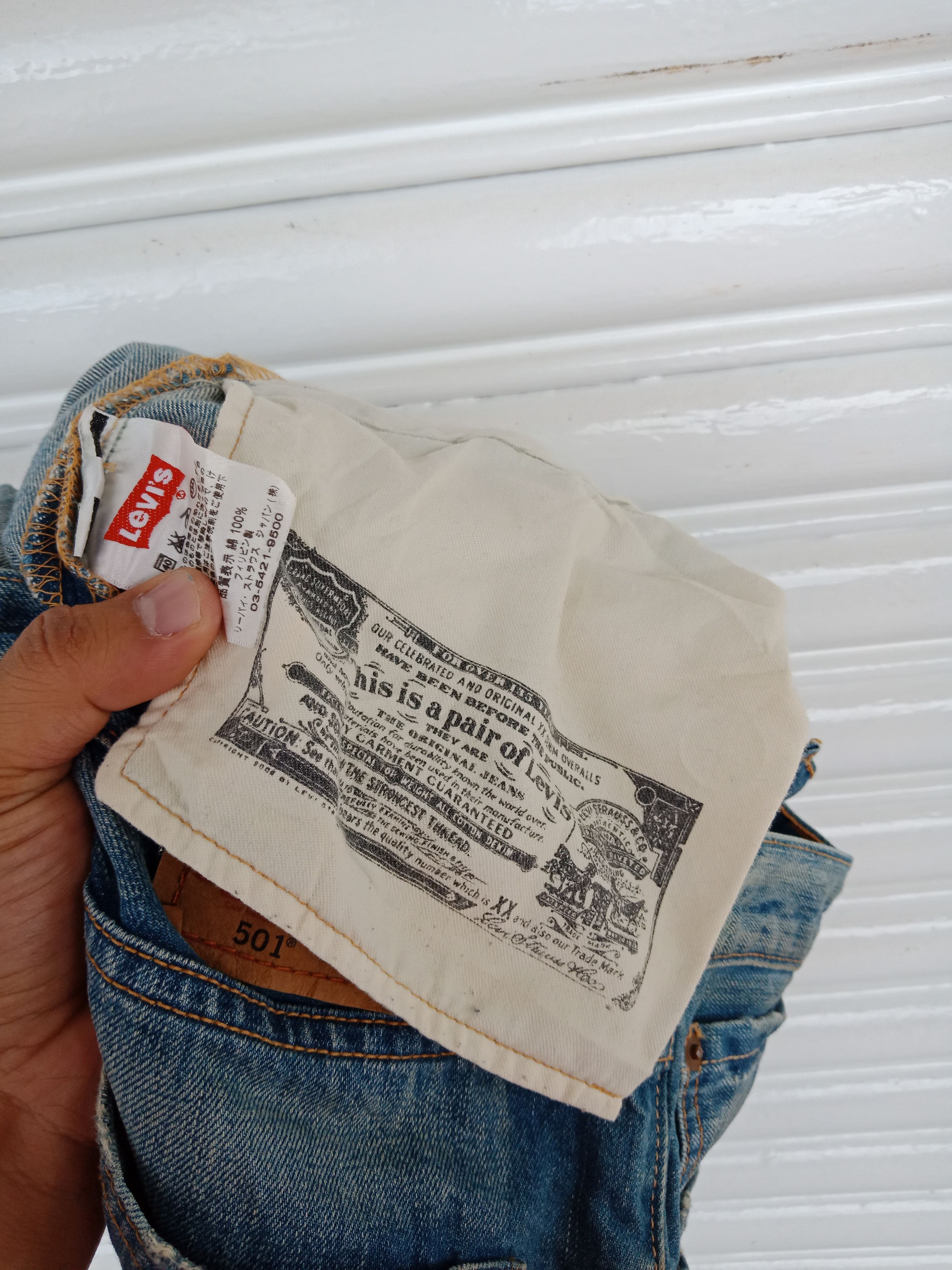 Levi's Levi's 501 Patchworks Kurt Cobain Mudwash Distressed Size US 35 - 9 Thumbnail